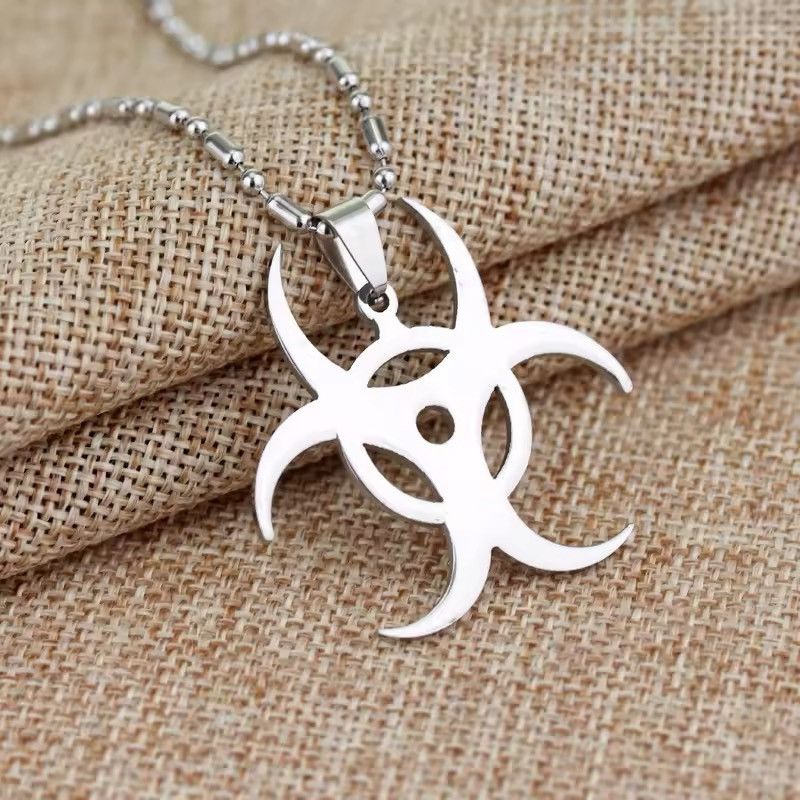 Japanese Brand × Vintage Biochemical Crisis Symbol Silver Chain Necklace Size ONE SIZE - 2 Thumbnail