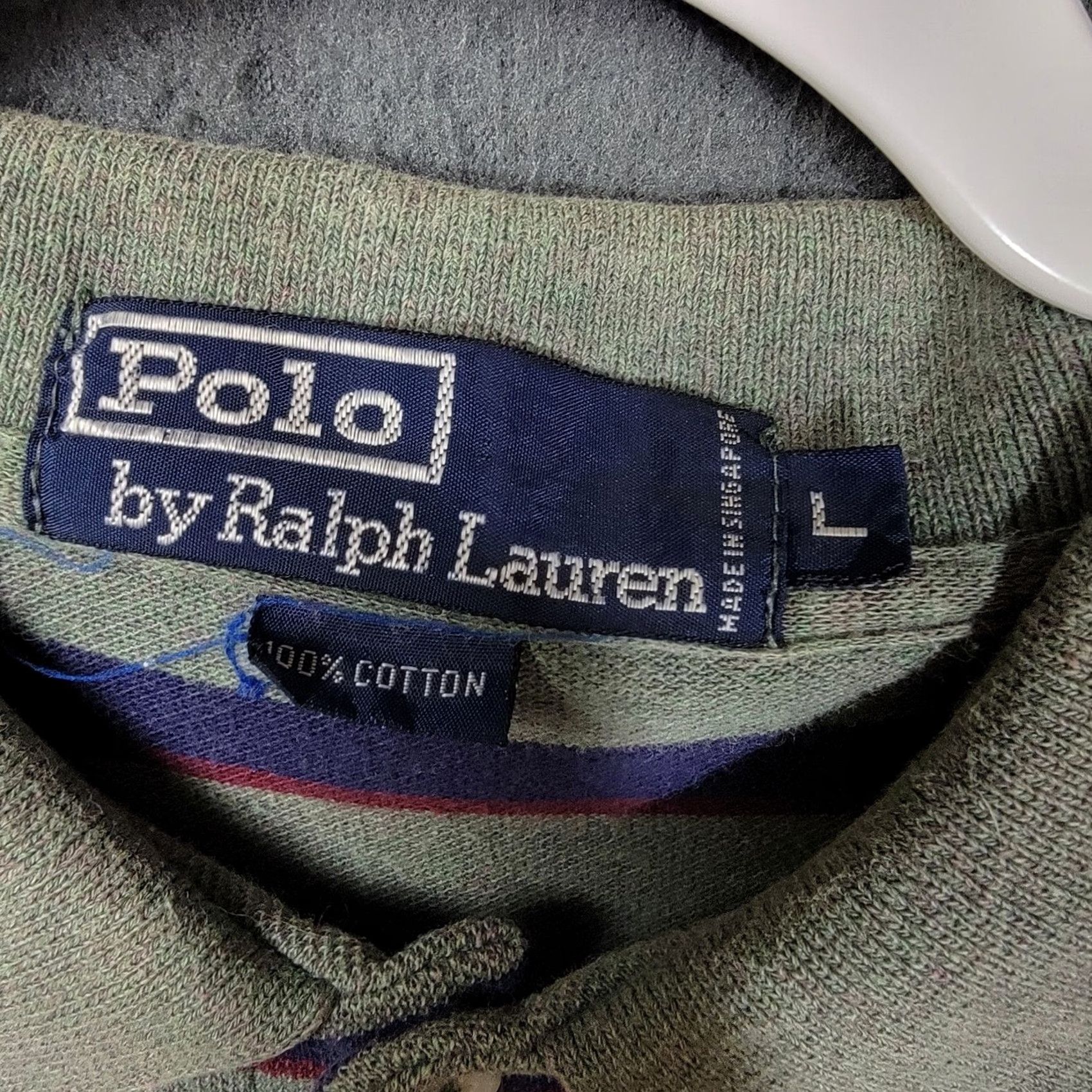 Polo Ralph Lauren Polo Ralph Lauren Short Sleeve Polo Shirt Men's Large Grey Striped Size US L / EU 52-54 / 3 - 2 Thumbnail