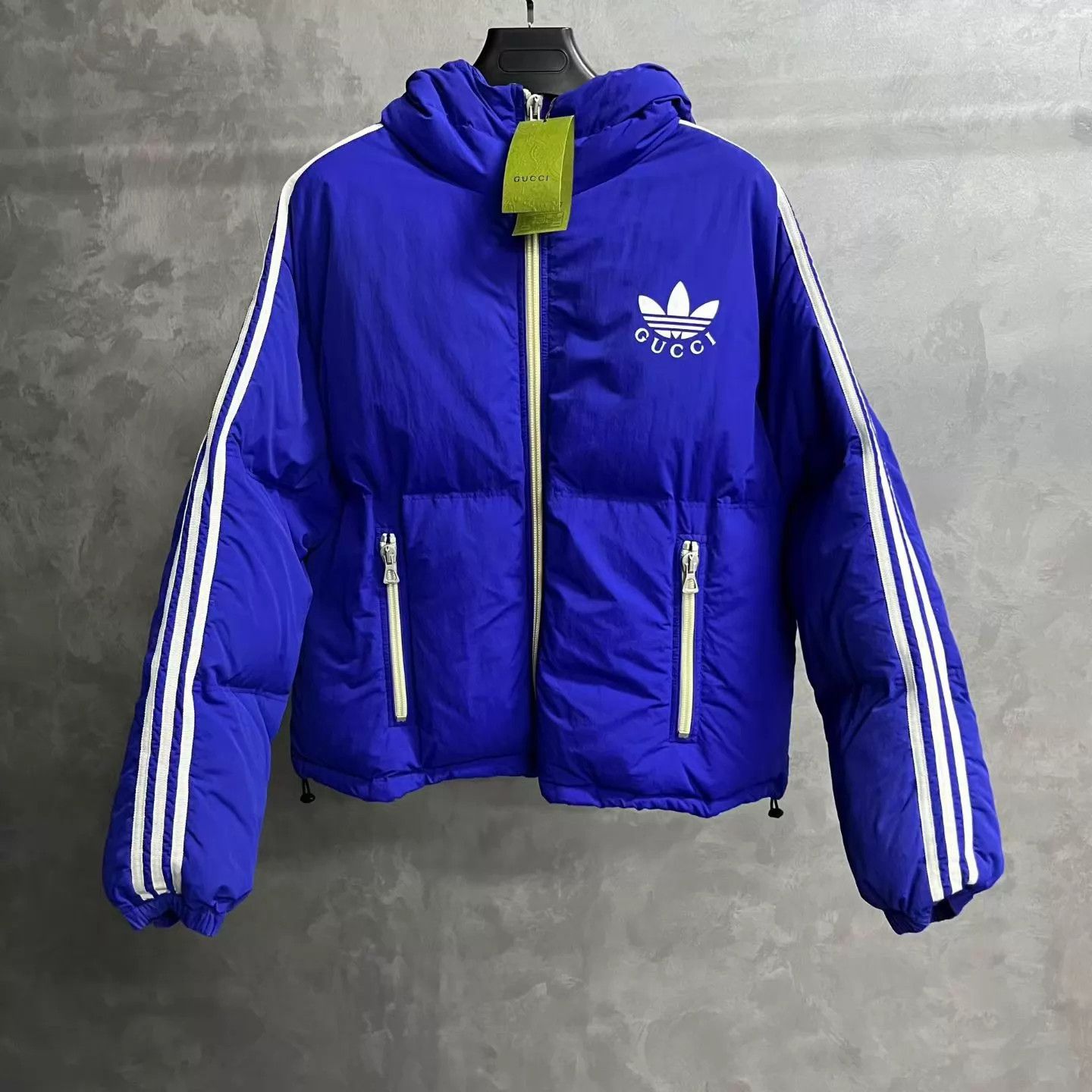 Gucci Gucci blue hooded striped logo print jacket Size US M / EU 48-50 / 2 - 1 Thumbnail