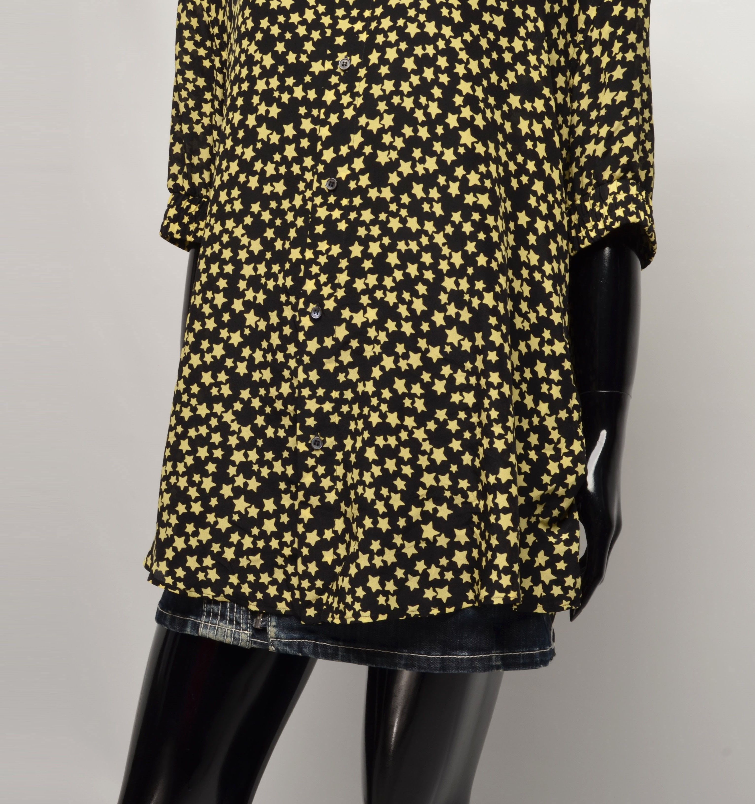 N21 N21 Silk Oversized Short Sleeve Stars Printed Shirt Blouse Size M / US 6-8 / IT 42-44 - 3 Thumbnail
