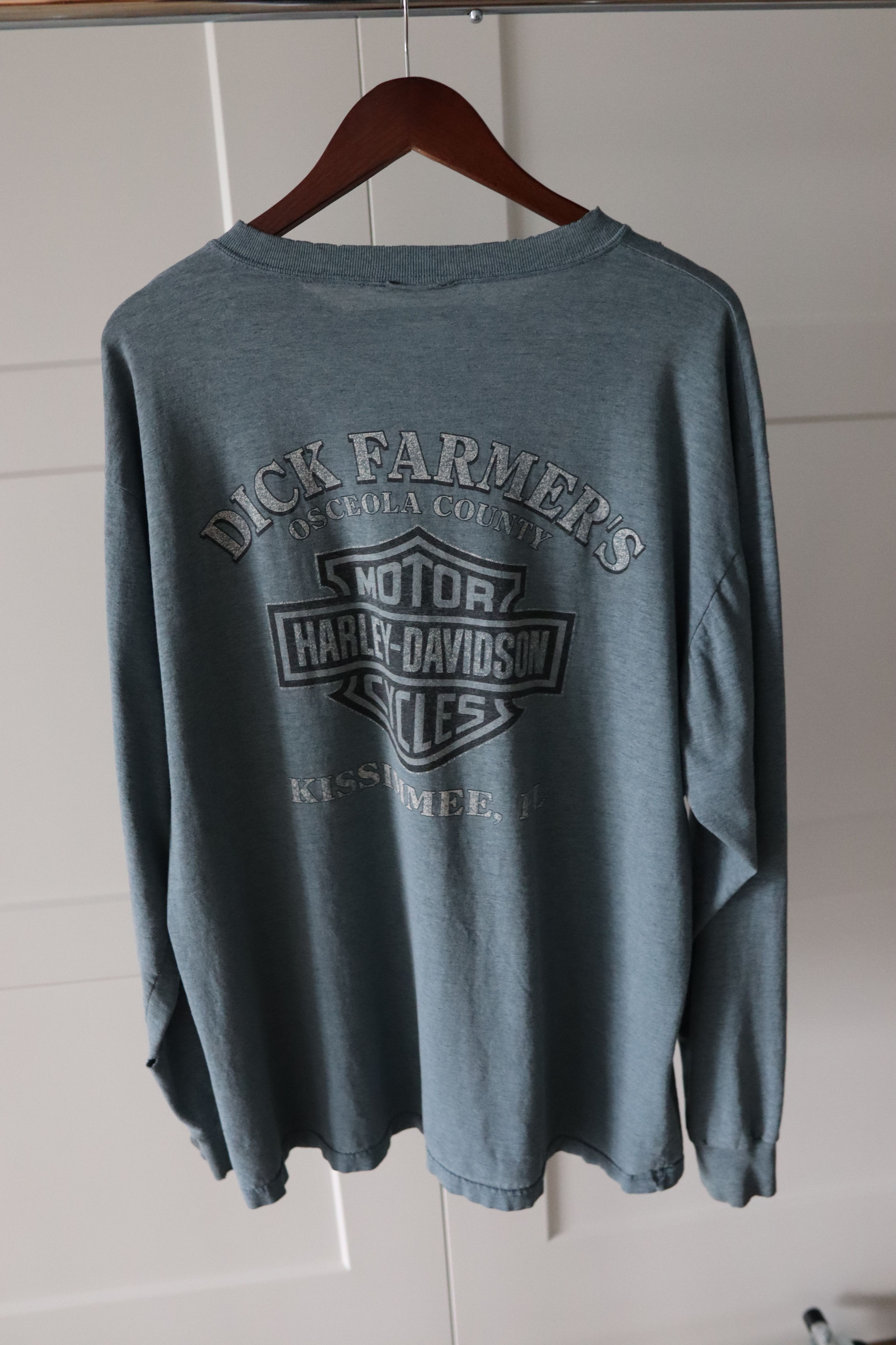 Harley Davidson Harley Davidson "Dick Farmers" Thrashed Long Sleeve Size US XL / EU 56 / 4 - 2 Thumbnail