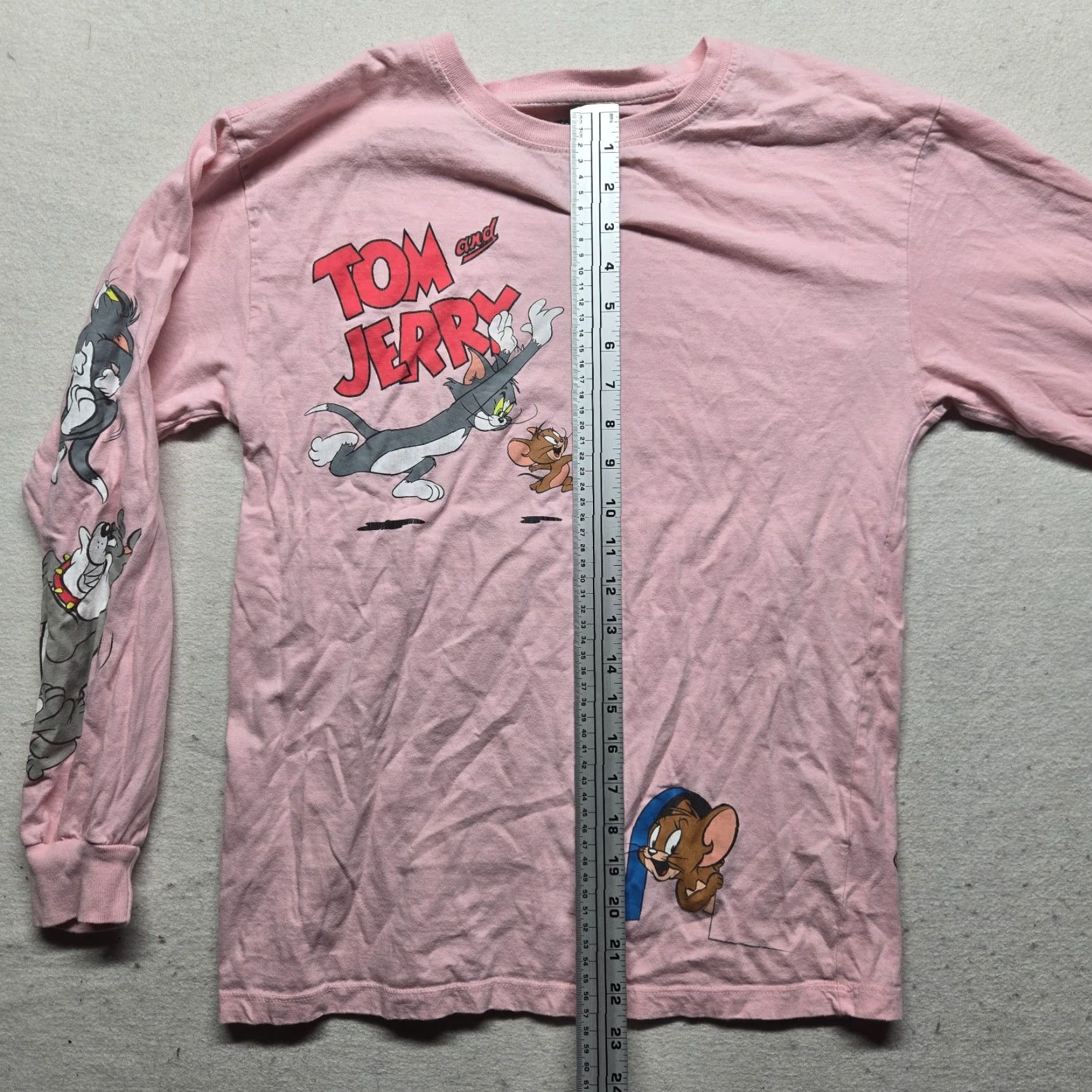 Pinko VINTAGE Tom & Jerry Cartoon Graphic Pink Long Sleeve T-Shirt Adult Women's Small Size S / US 4 / IT 40 - 5 Thumbnail