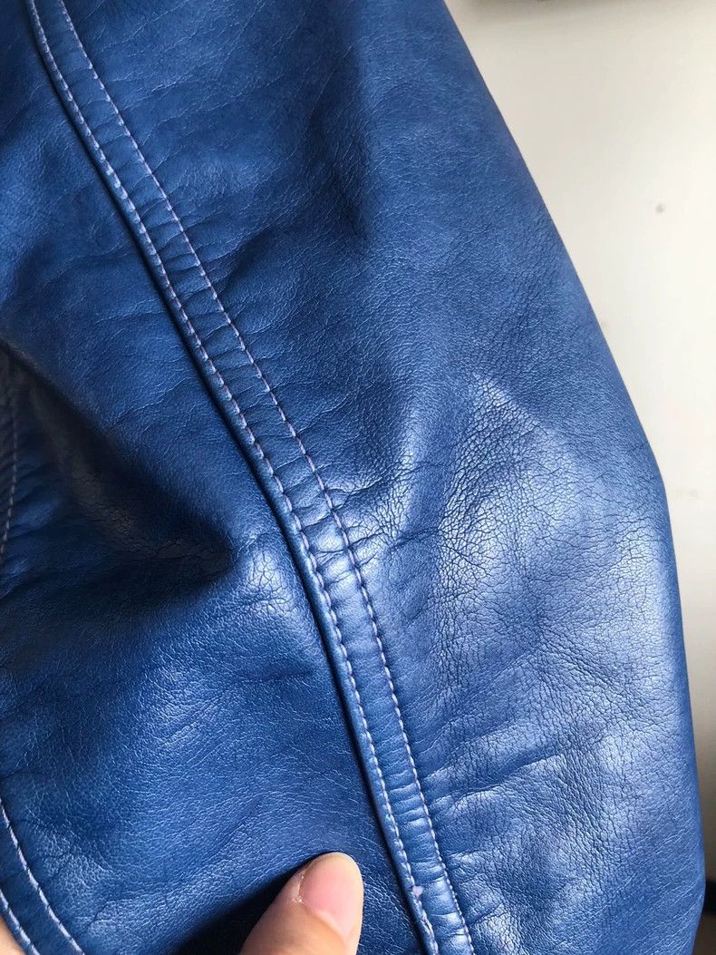 Comme des Garcons Comme Des Garcons Blue Leather Coat Size XS / US 0-2 / IT 36-38 - 8 Thumbnail