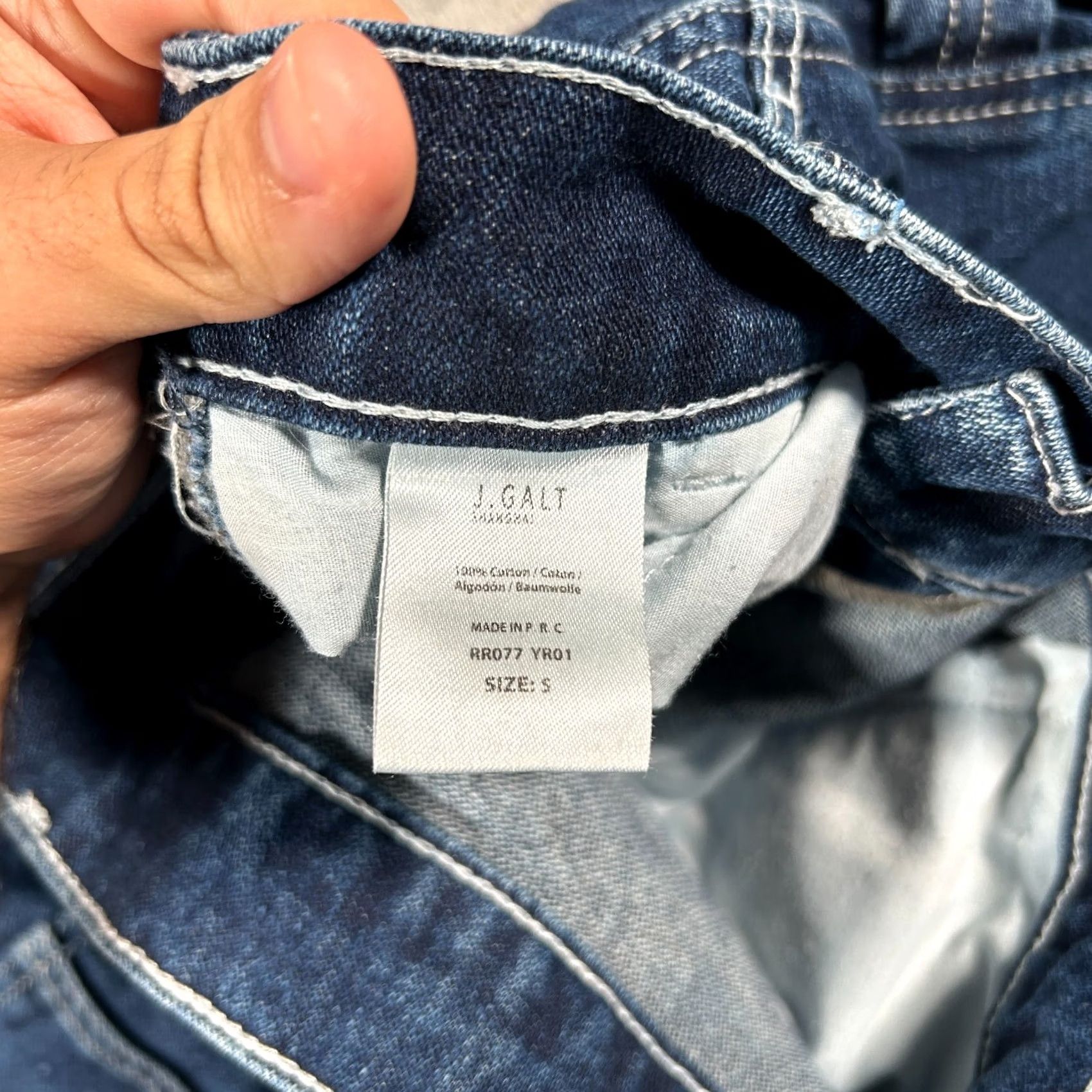 Vintage John Galt Jeans Men Small 25x27 Blue Denim Dark Wash Baggy Skater Zip 5-Pocket Straight Jeans Men’s Regular Denim Pants Classic Baggy Skaterwear Size US 29 - 3 Thumbnail