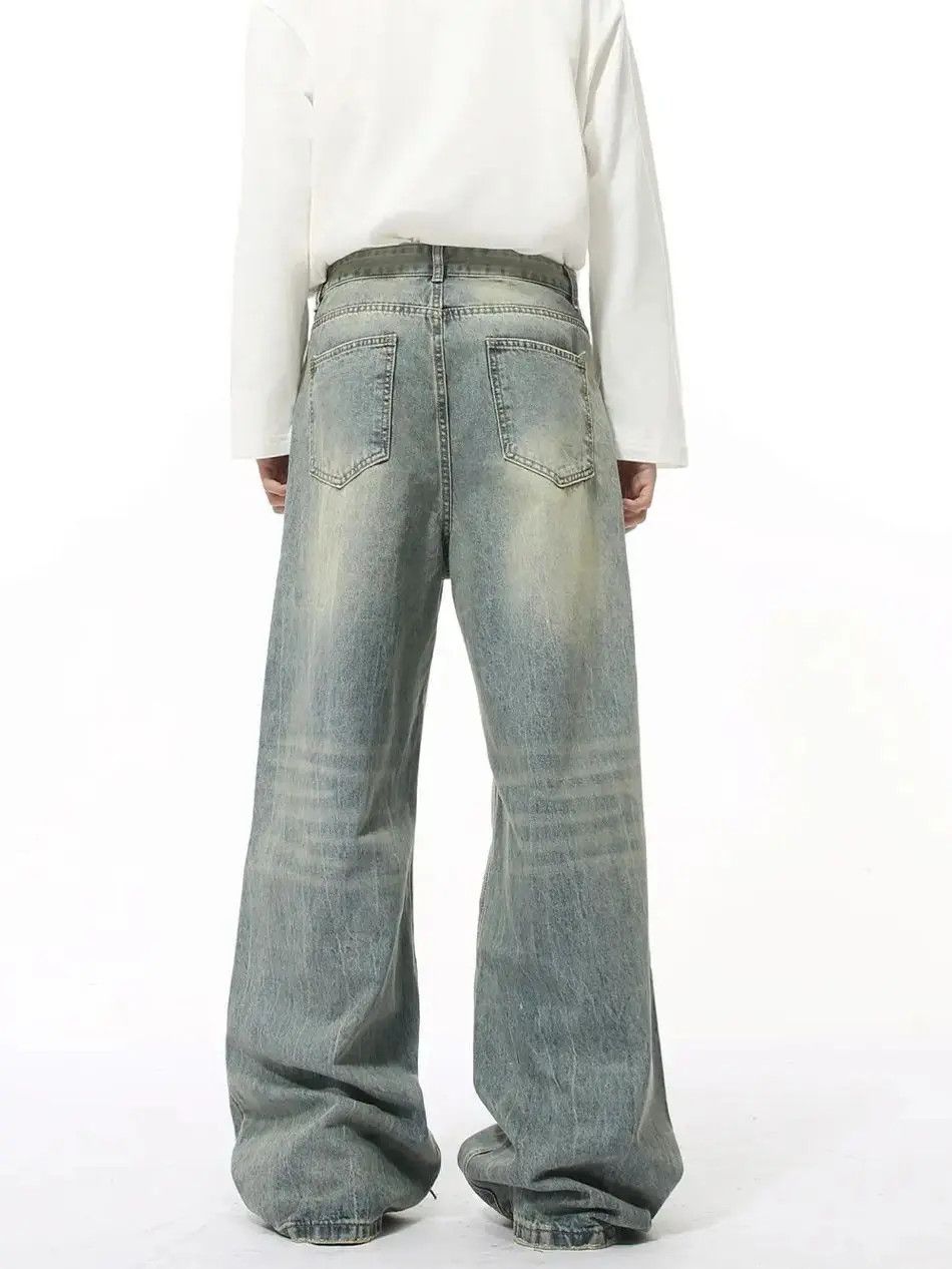 Japanese Brand Retro loose straight leg high street jeans Size US 32 / EU 48 - 2 Thumbnail