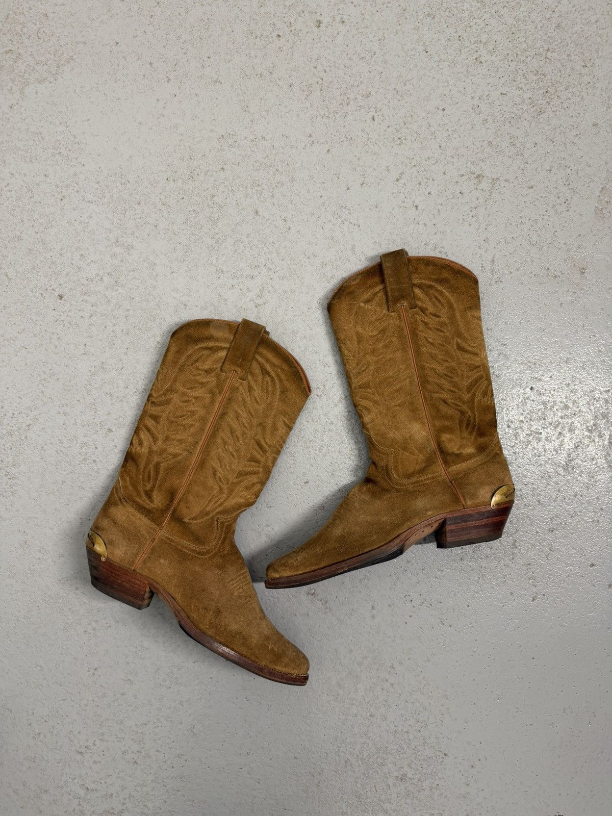 Sendra Vintage Sendra Cowboy Suede Leather Boots Size US 9.5 / EU 42-43 - 1 Thumbnail