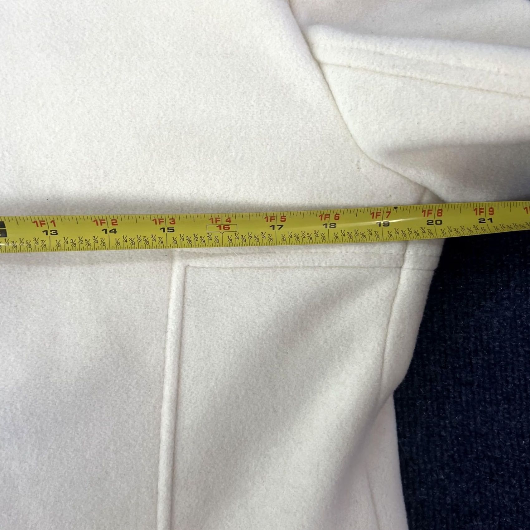 Mackintosh Mackintosh New England Coat Womens Medium White Wool Hooded Pea Double Breasted Size M / US 6-8 / IT 42-44 - 7 Thumbnail
