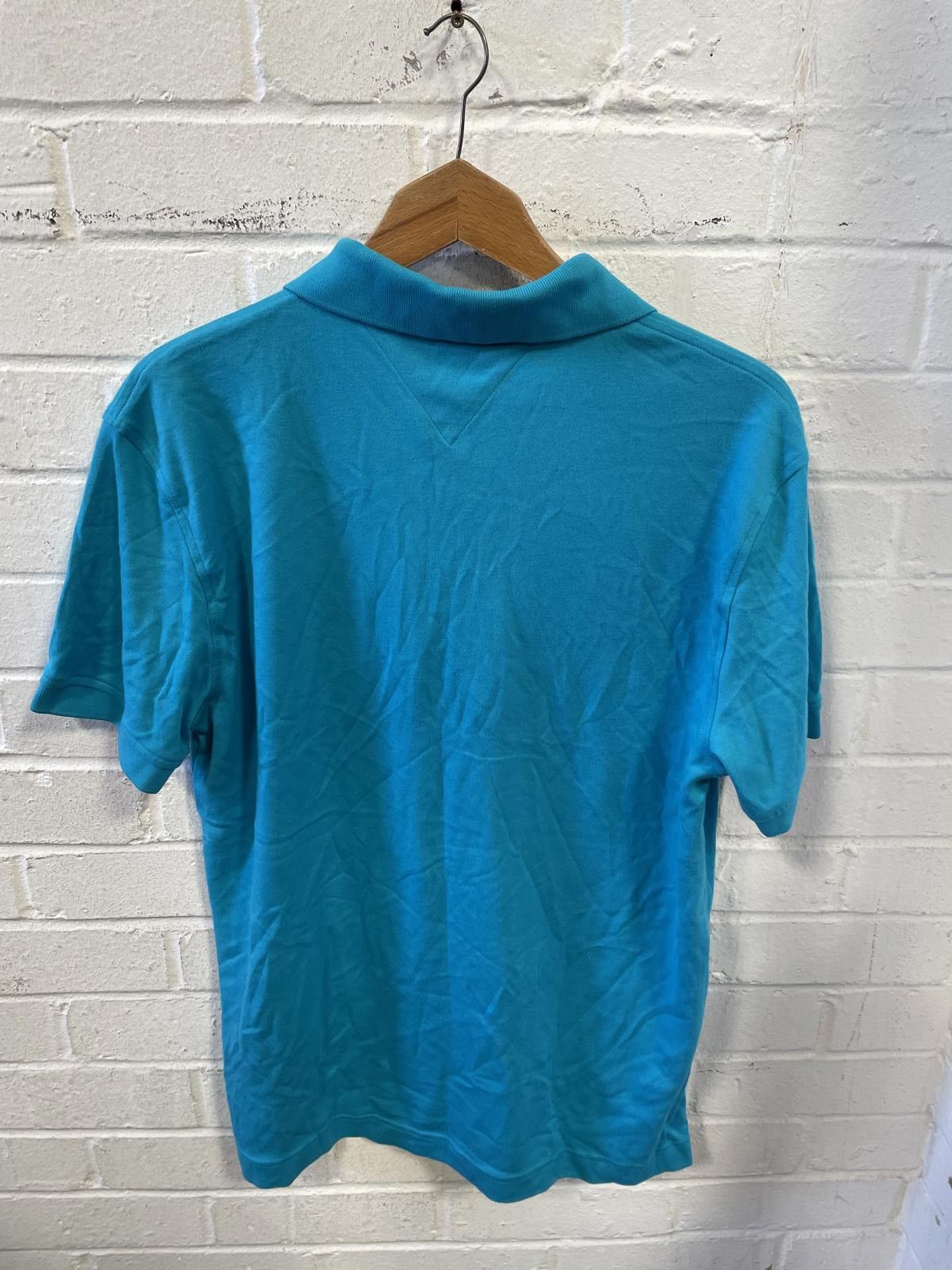 Tommy Hilfiger Tommy Hilfiger Men's Polo Shirt Large Turquoise Blue Size US L / EU 52-54 / 3 - 4 Thumbnail