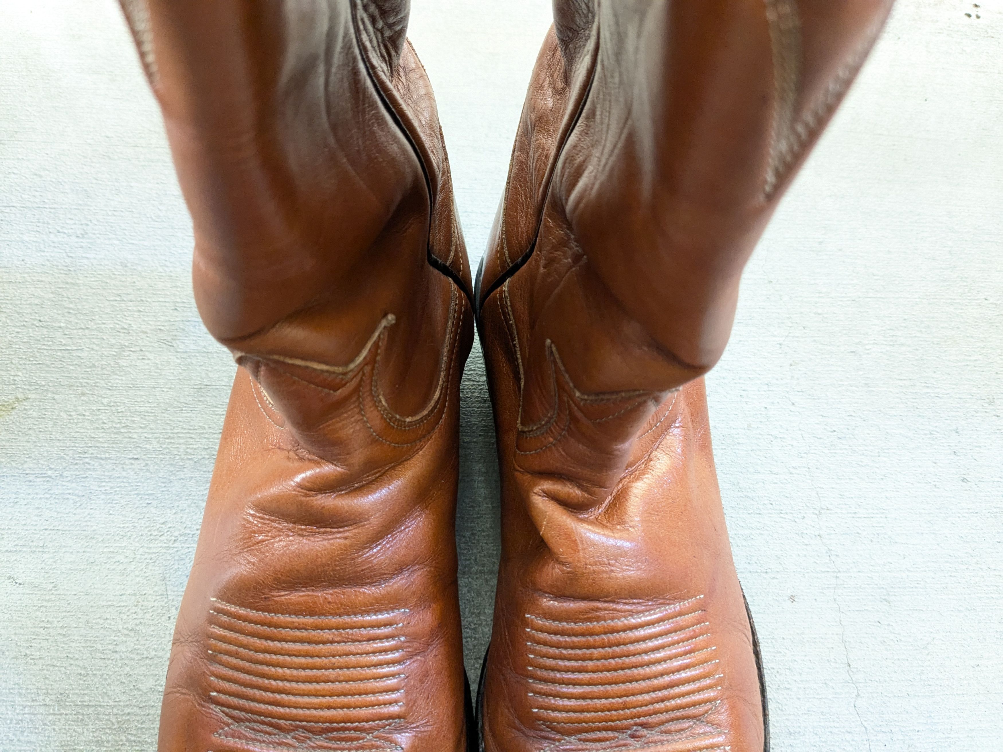 Other Tony Lama Cowboy Boots 11.5 B Narrow Brown Leather USA Size US 11.5 / EU 44-45 - 5 Thumbnail