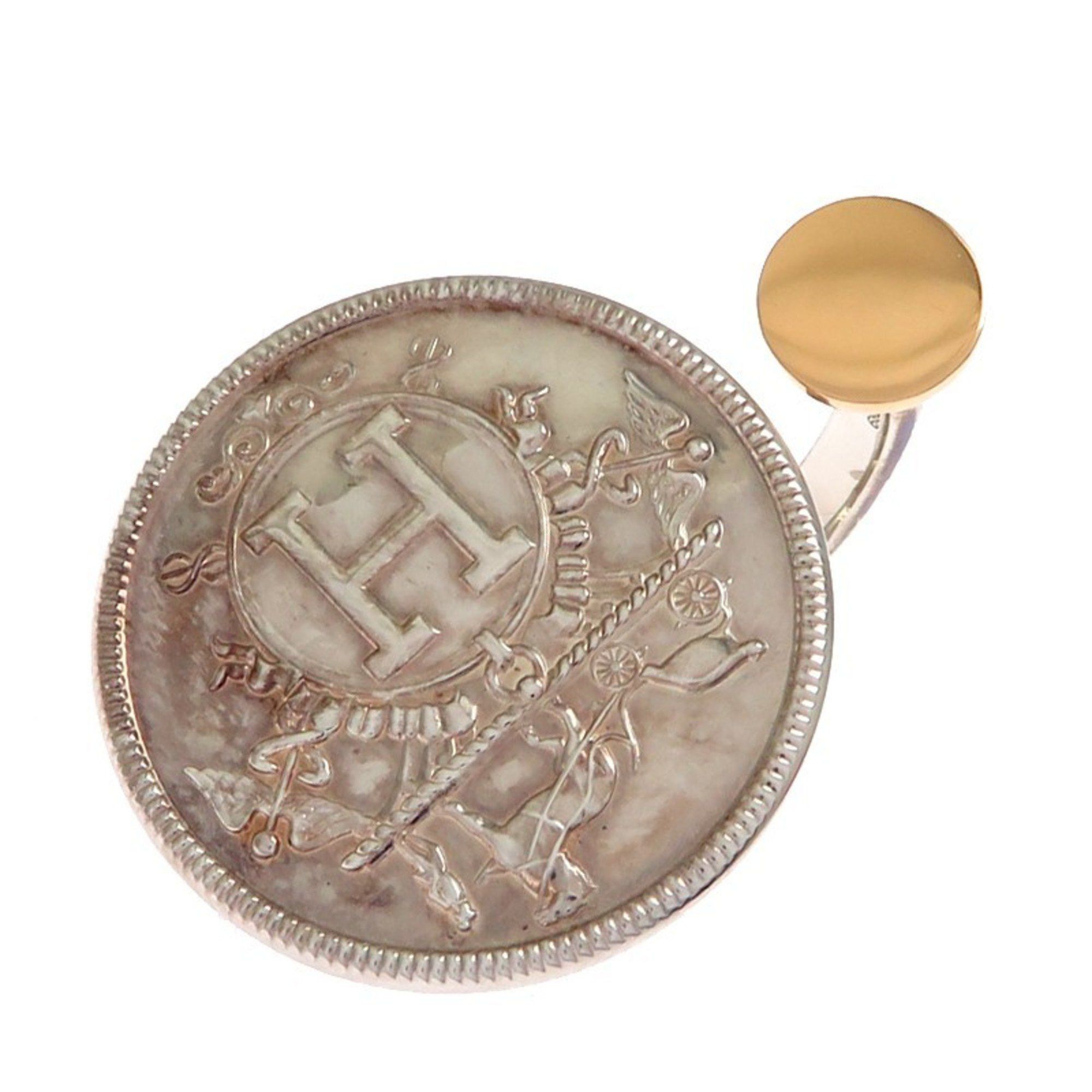 Hermes Hermes #50 SV925 Exlibris Ladies Ring, Silver 925, Size 9.5 Size ONE SIZE - 1 Thumbnail