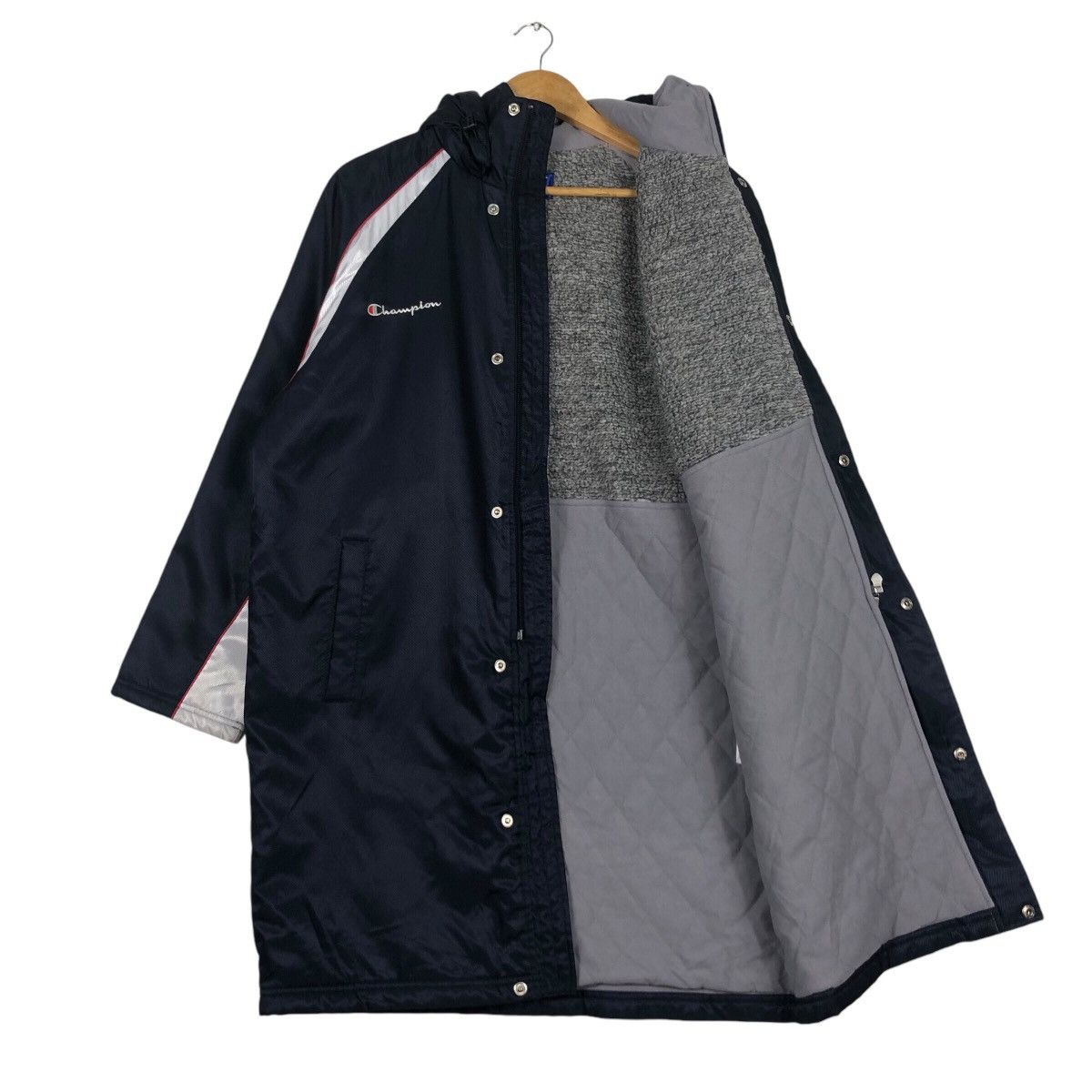 Champion × Japanese Brand × Vintage Vintage 90s Collection Champion Long Jacket Big Logo Size US L / EU 52-54 / 3 - 11 Thumbnail