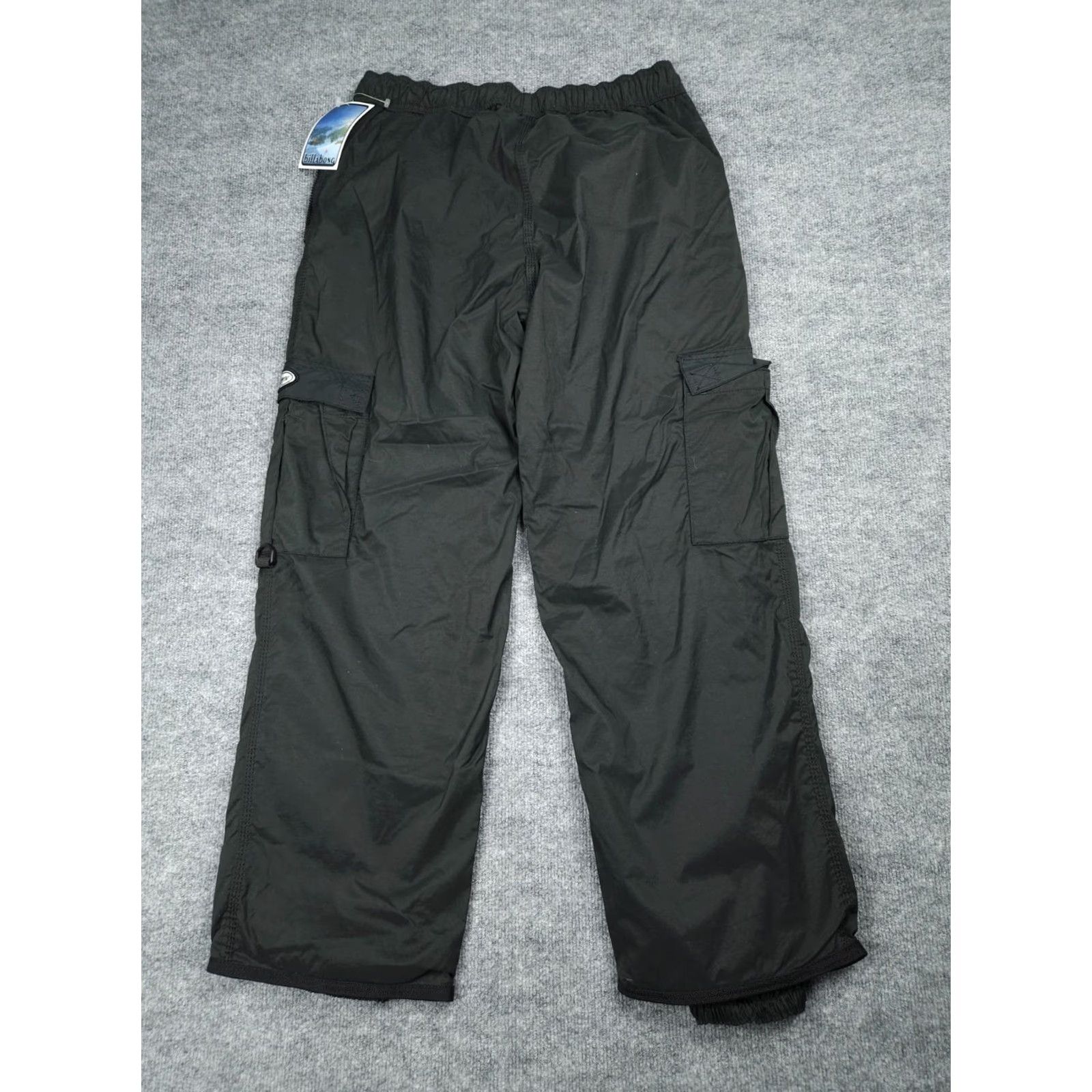 Quiksilver VINTAGE Billabong Combat Snowboard Pants Mens Medium Black NWT Nylon Made USA Size US 31 - 3 Thumbnail