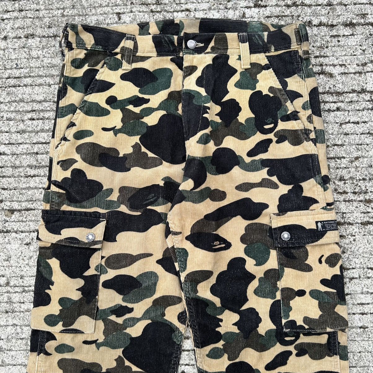 Bape (Nigo era) 1990s OG Bape 1st Camo Corduroy Cargo Pants Size US 34 / EU 50 - 4 Thumbnail
