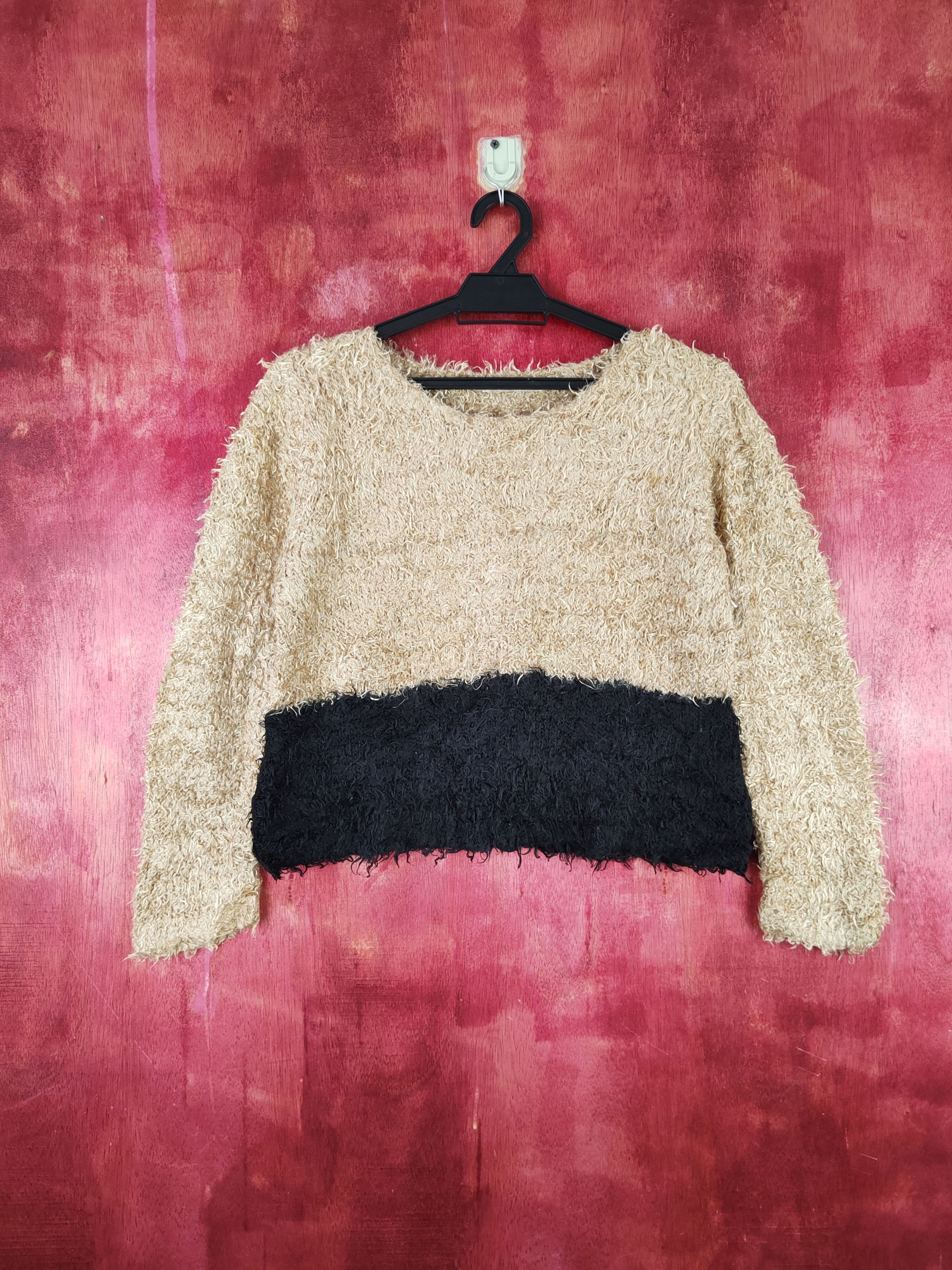 Japanese Brand × Vintage Free's Mart Brown Shag Shaggy Fur Mohair Knitwear #S1913 Size S / US 4 / IT 40 - 1 Thumbnail