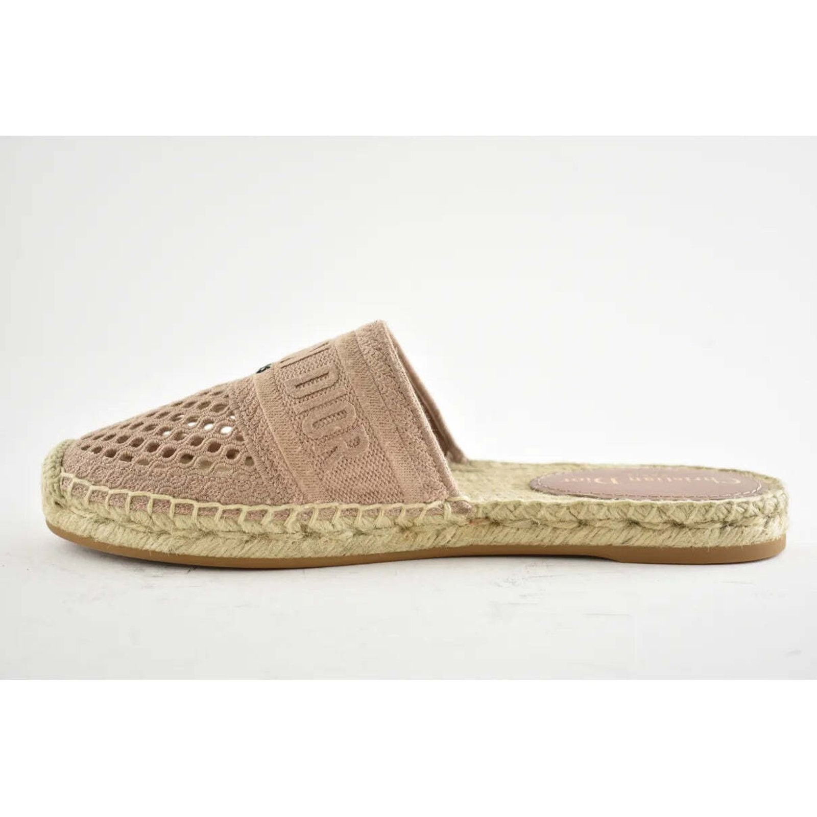 Dior Granville Clay Logo Canvas Backless Espadrille Slide Flat 42 Size US 12 / IT 42 - 5 Thumbnail