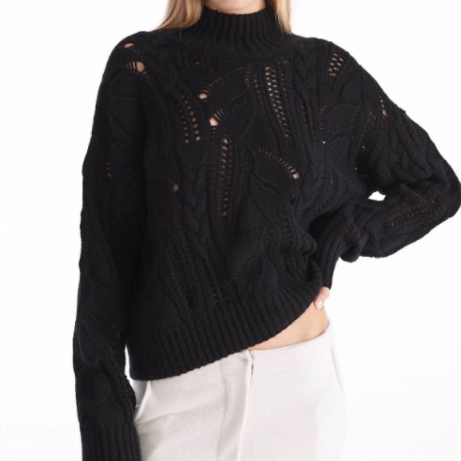 NakedCashmere SYLVIE MOCK NECK CASHMERE SWEATER FROM NAKEDCASHMERE Size M / US 6-8 / IT 42-44 - 1 Thumbnail