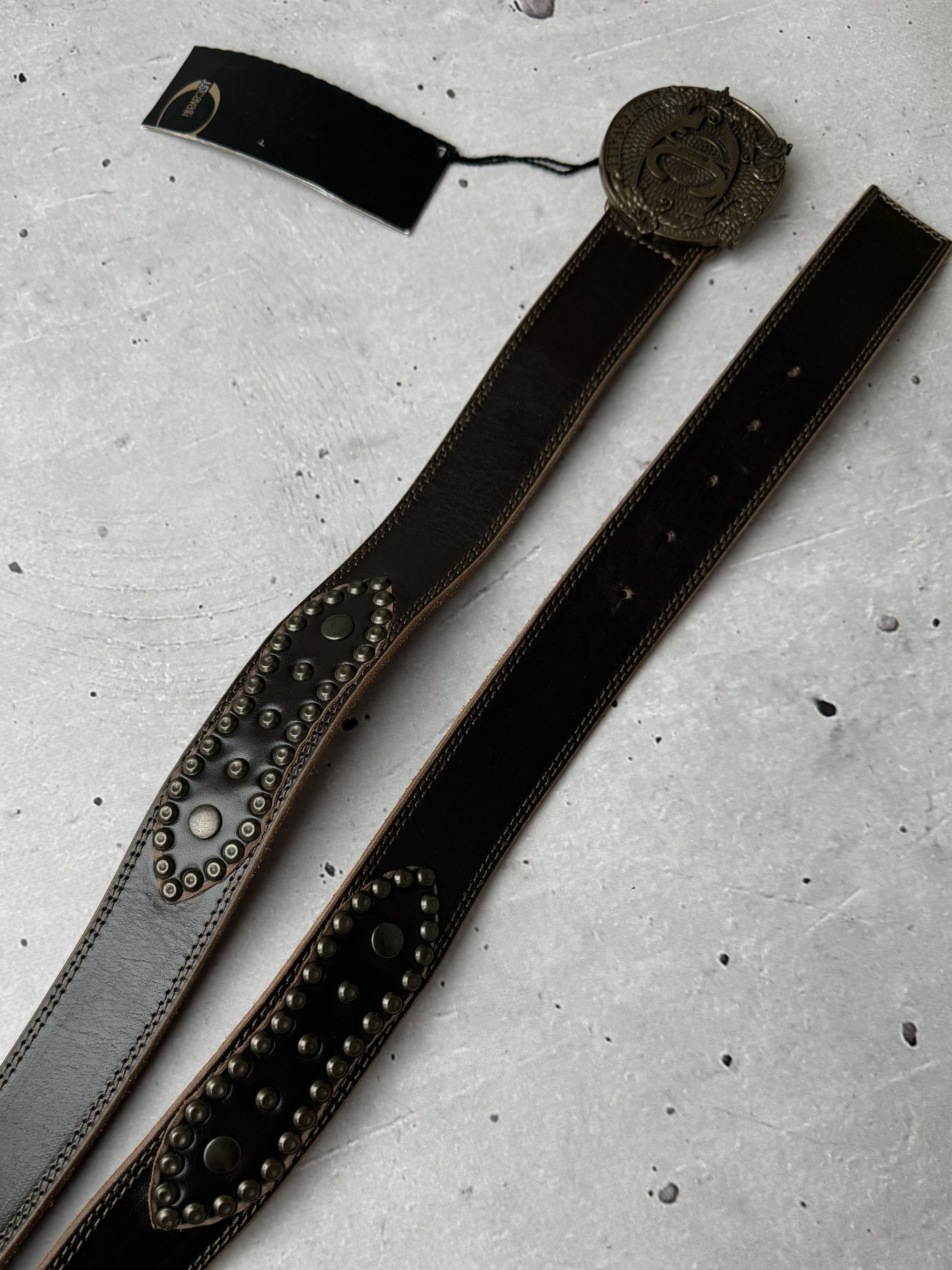 Just Cavalli Just Cavalli Vintage Leather Amazing Belt Size ONE SIZE - 3 Thumbnail