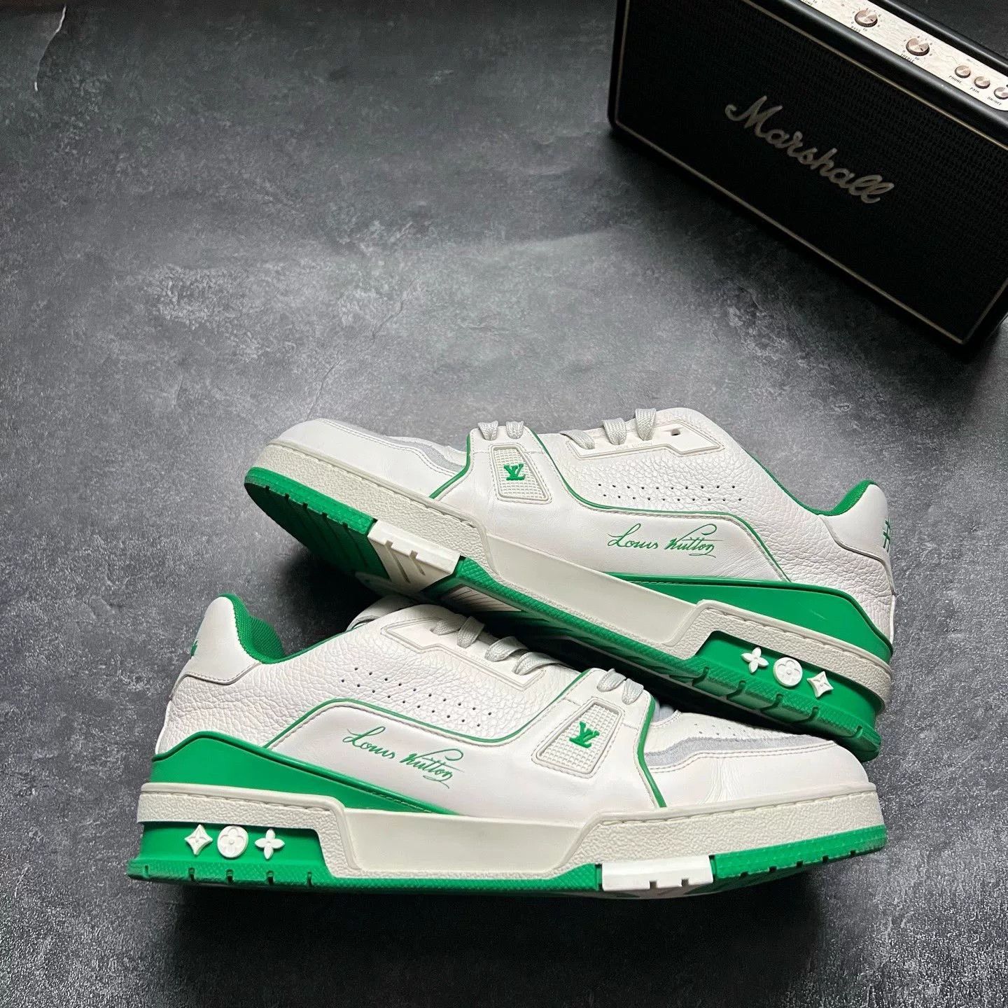 Louis Vuitton Louis Vuitton Training Green Lowtop Sneakers 42 Men Size US 9 / EU 42 - 1 Thumbnail