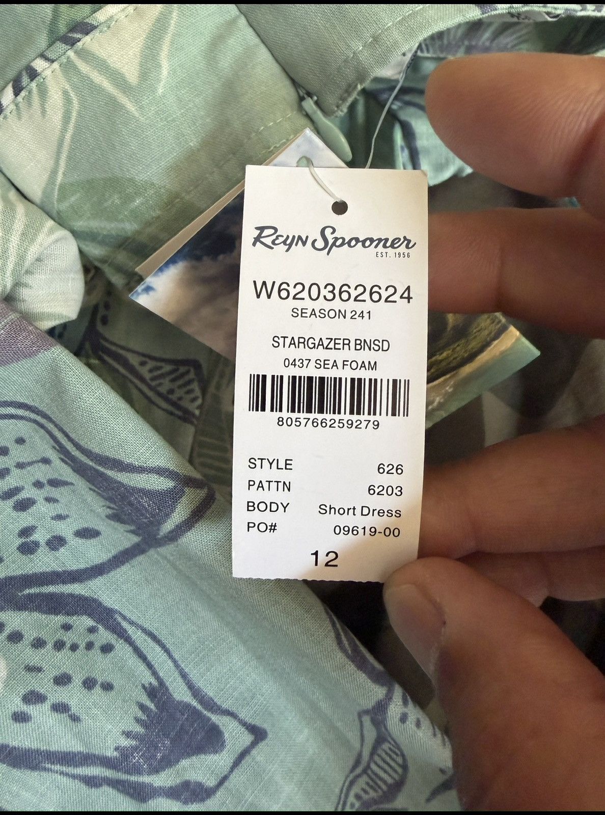 Reyn Spooner New Reyn Spooner Stargazer Short Dress Green Women's 12 Size XL / US 12-14 / IT 48-50 - 5 Thumbnail