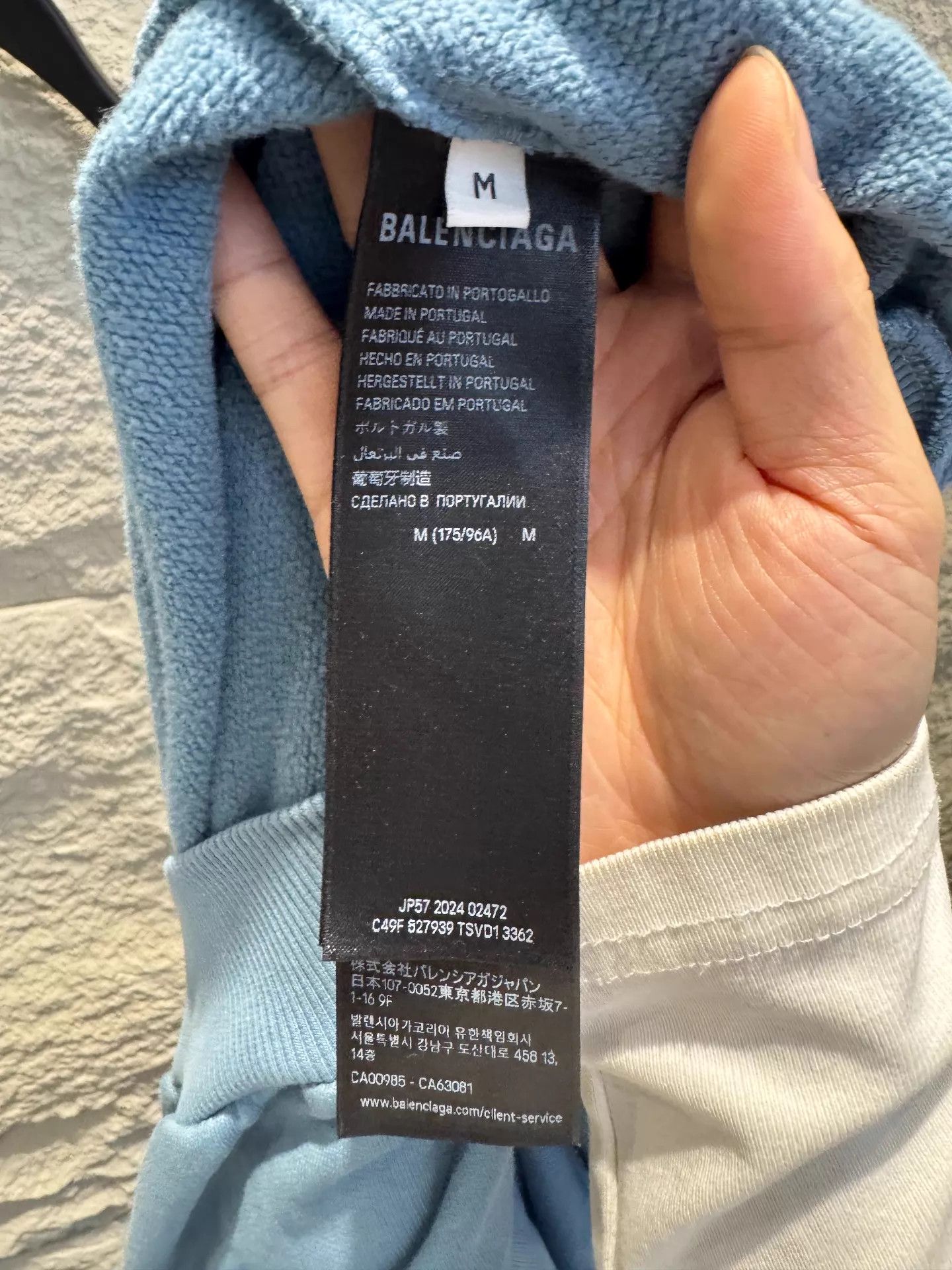 Balenciaga Balenciaga Haze Blue Oversized Hoodie Unisex Size M Size US M / EU 48-50 / 2 - 4 Thumbnail