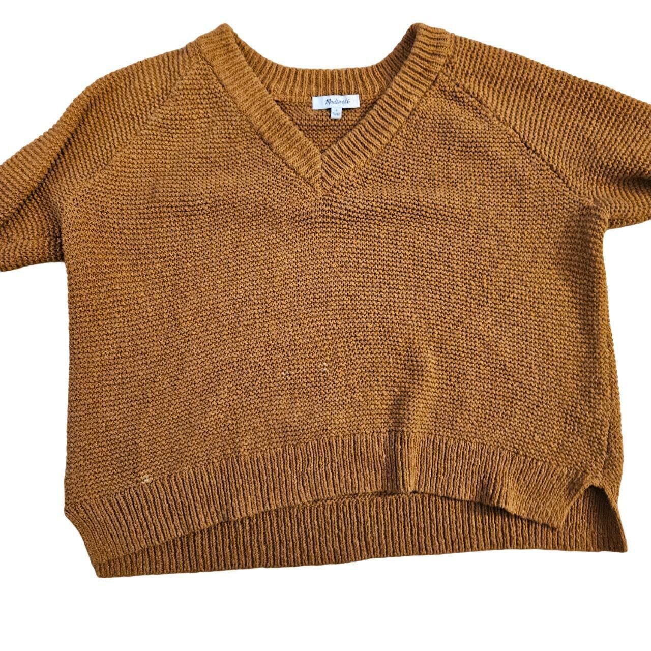 Madewell Madewell Women's V Neck Sweater Brown Size Medium Size M / US 6-8 / IT 42-44 - 3 Thumbnail