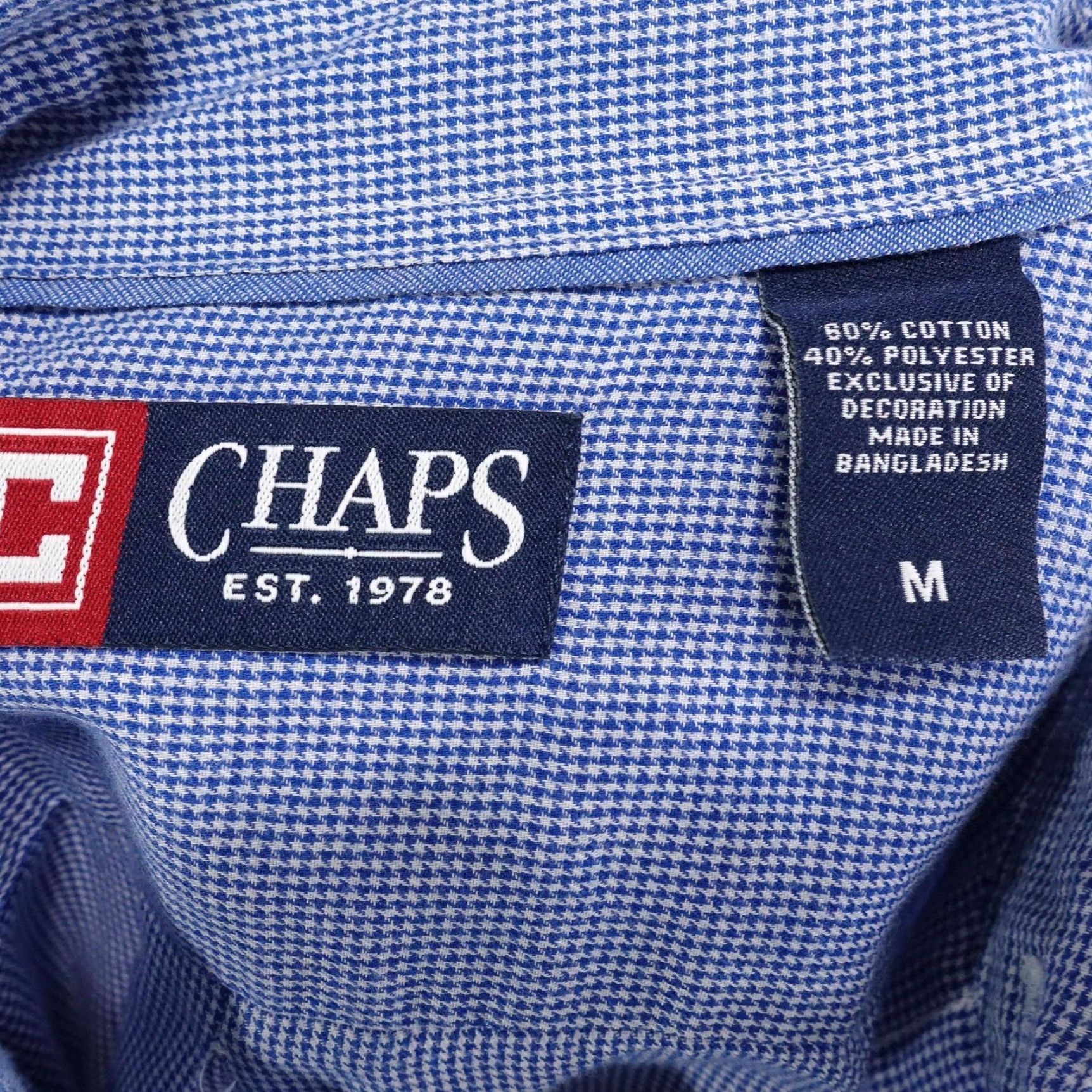 Chaps Chaps Shirt Mens Medium Blue Check Long Sleeve Button Down Logo Classic Size US M / EU 48-50 / 2 - 6 Thumbnail