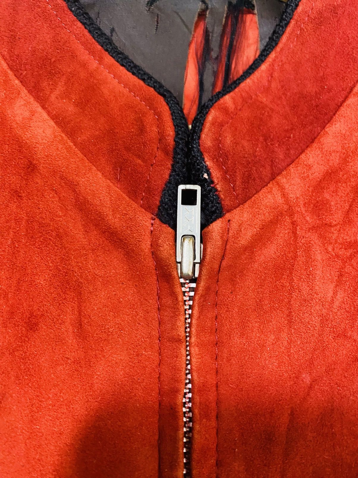 Japanese Brand Vintage 90s Distressed Suede Leather Zipper Jacket Size US M / EU 48-50 / 2 - 10 Thumbnail