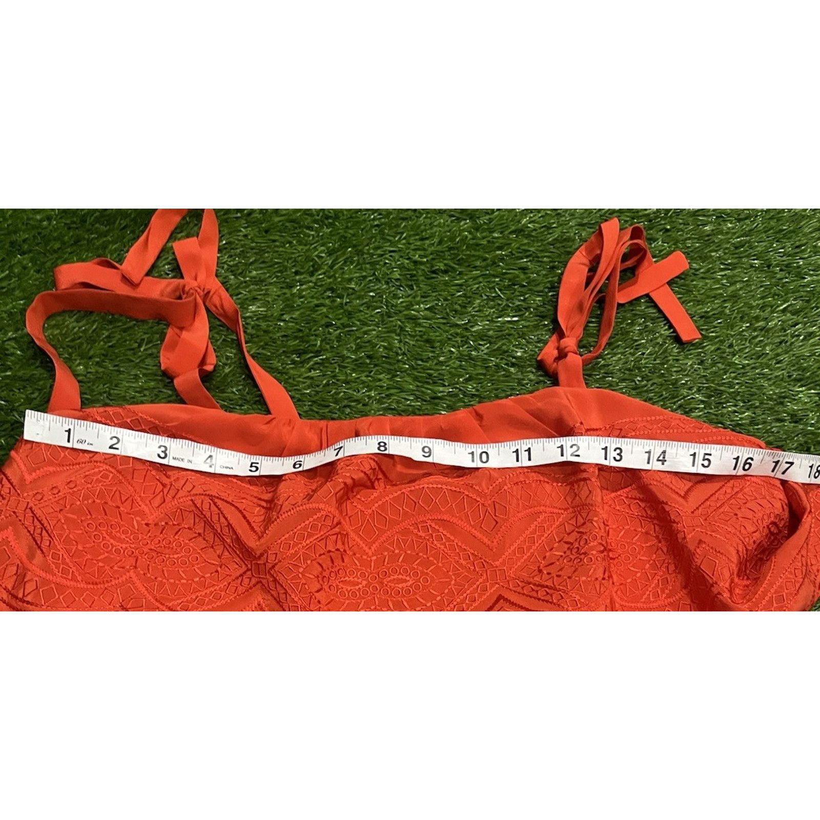 Parker PARKER Nia Orange Silk Embroidered Lace Dress Small $398 Size S / US 4 / IT 40 - 9 Thumbnail
