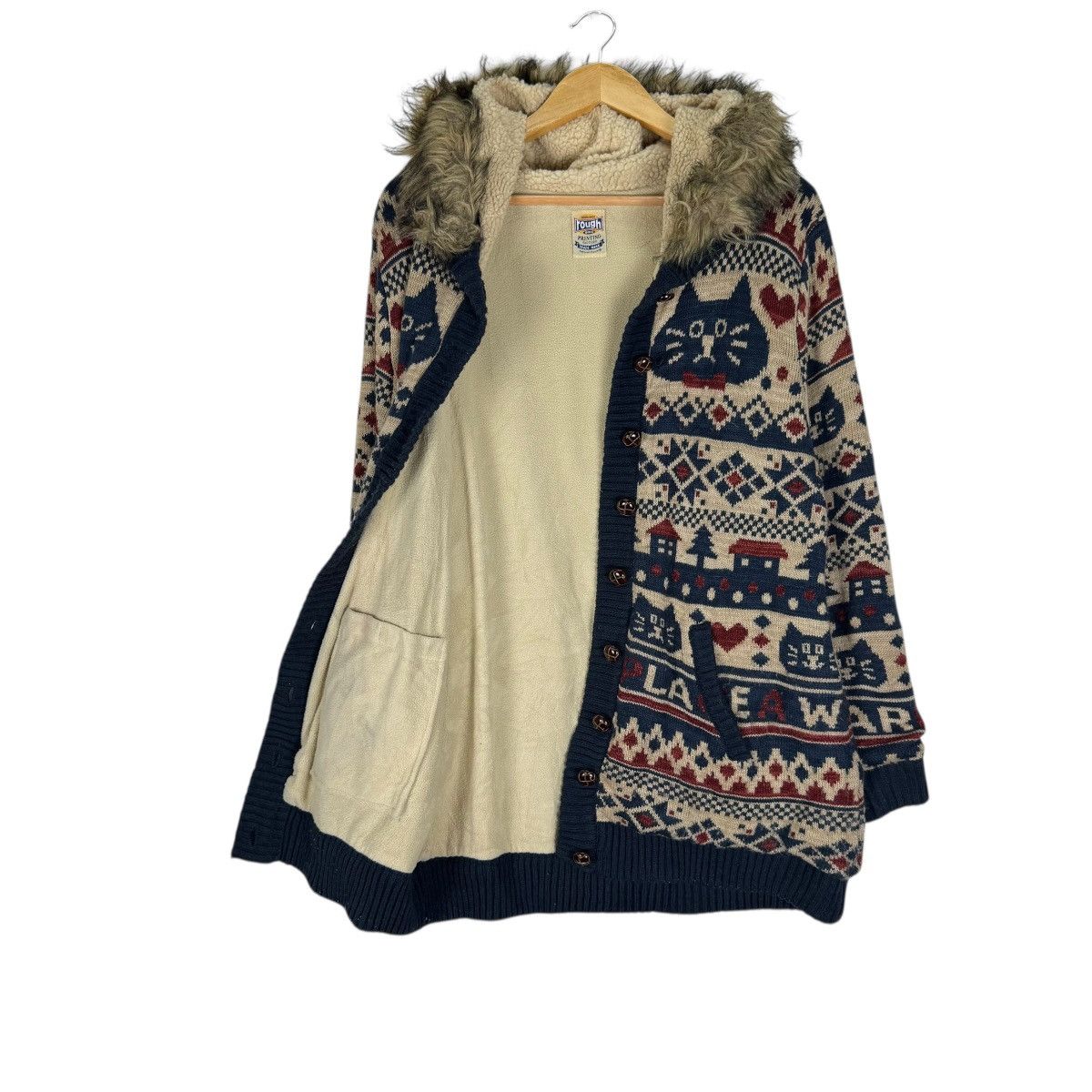 Issey Miyake ☀️ROUGH KNITWEAR FUR HOODIE JACKET LIKE NE NET Size M / US 6-8 / IT 42-44 - 7 Thumbnail