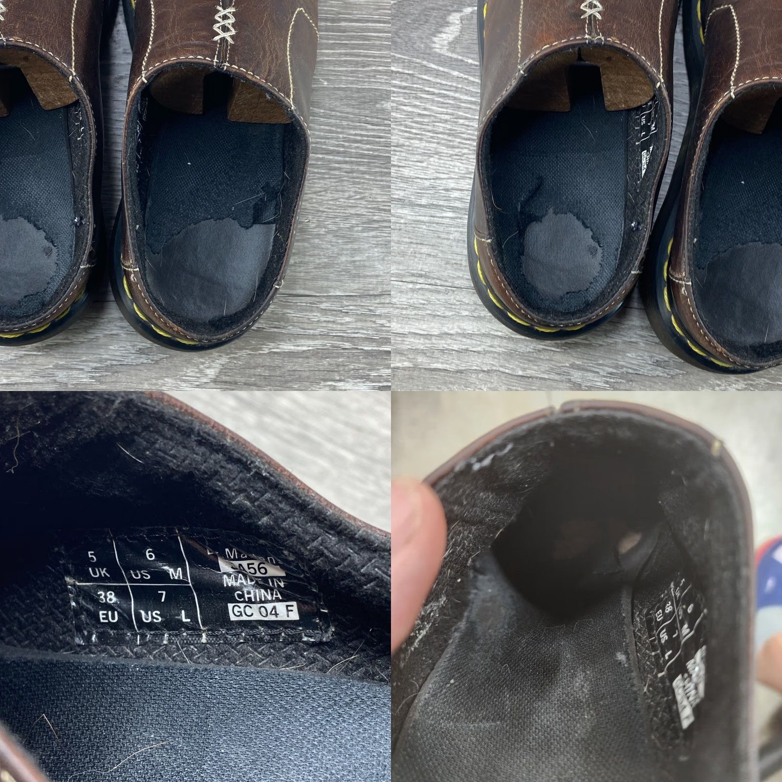 Dr. Martens VINTAGE Dr. Martens Womens 7 Brown Leather Platform Slip On Clogs Mules VTG Size US 5 / IT 35 - 8 Thumbnail
