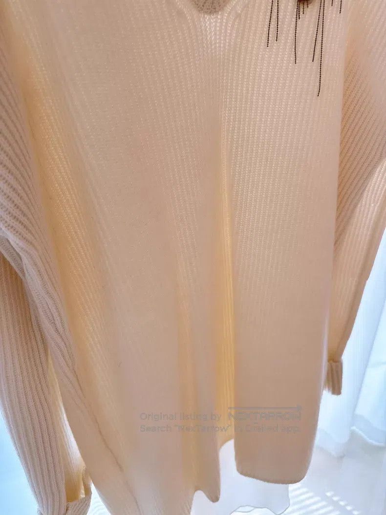Brunello Cucinelli Brunello Cucinelli White Cashmere Knit Dress Size XXS / US 00 / IT 34 - 3 Thumbnail