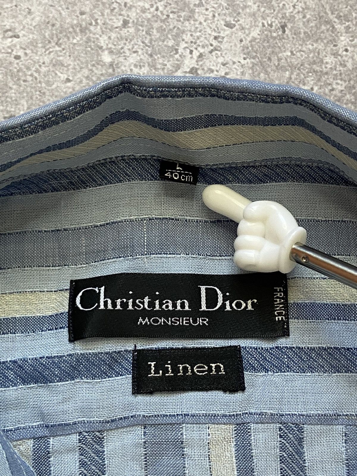Christian Dior Monsieur Christian Dior Linen Shirt Vintage Size US L / EU 52-54 / 3 - 4 Thumbnail