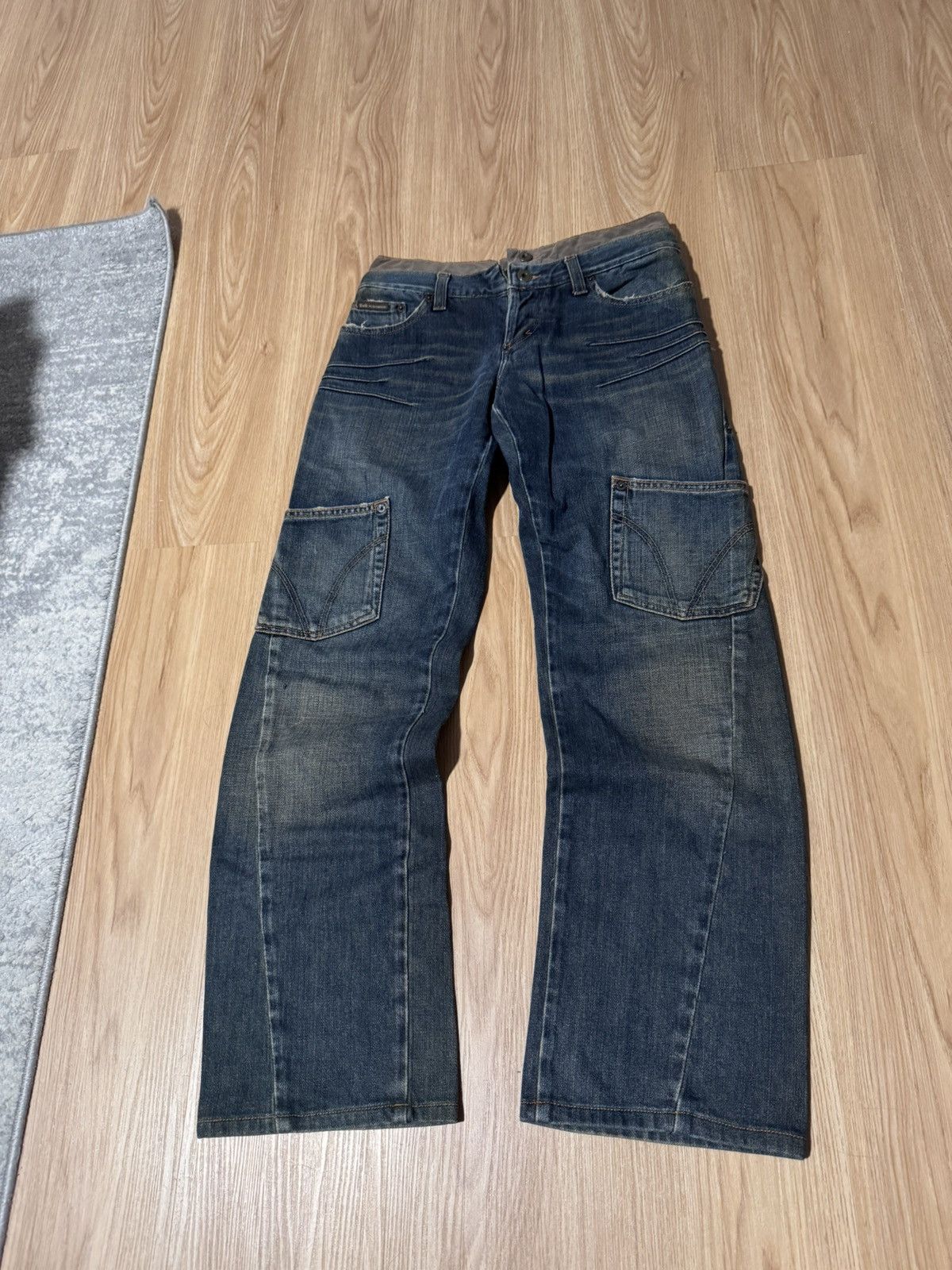 Dolce & Gabbana Dolce Gabbana AW2003 Double Waisted Cargo Denim Size US 30 / EU 46 - 1 Thumbnail