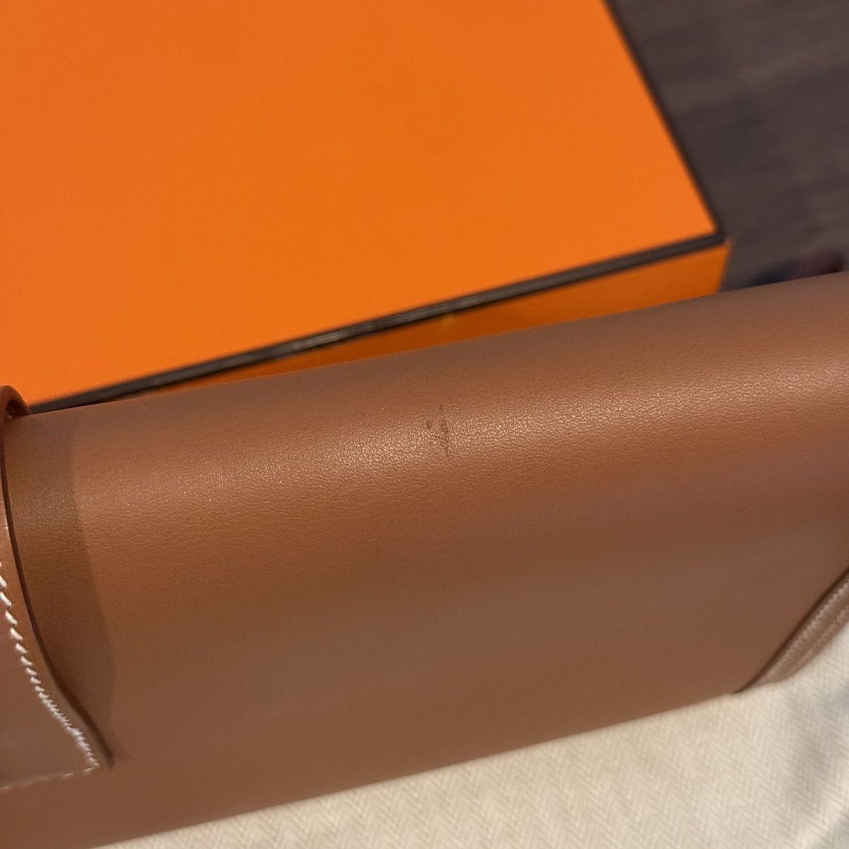 Hermes Hermes Jige Elan 29 Gold Clutch Bag Swift Calfskin Leather Size ONE SIZE - 6 Thumbnail