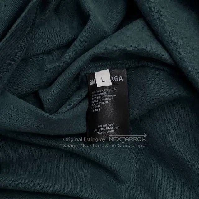 Balenciaga Balenciaga Green Double B Leaf Printed Short Sleeve T-shir Size US L / EU 52-54 / 3 - 9 Thumbnail