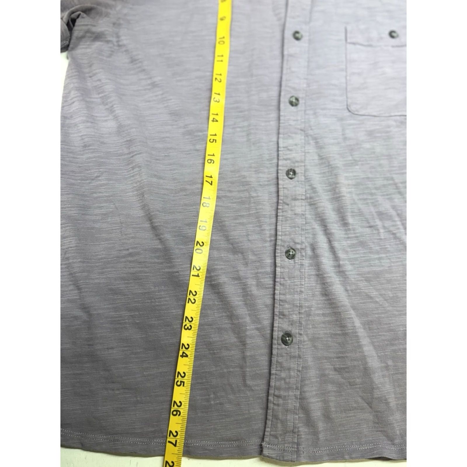 Paige Paige Button-Up Shirt Short Sleeve Casual Spring Cotton Purple Mens Large Size US L / EU 52-54 / 3 - 4 Thumbnail