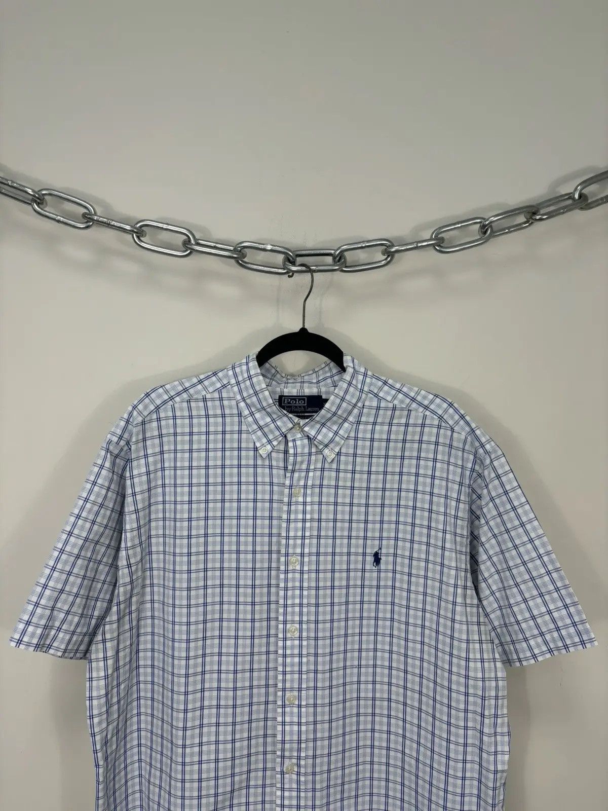 Polo Ralph Lauren × Ralph Lauren × Vintage Vintage Polo Ralph Lauren Y2K Checkered Short Sleeve Shirt Size US XL / EU 56 / 4 - 2 Thumbnail