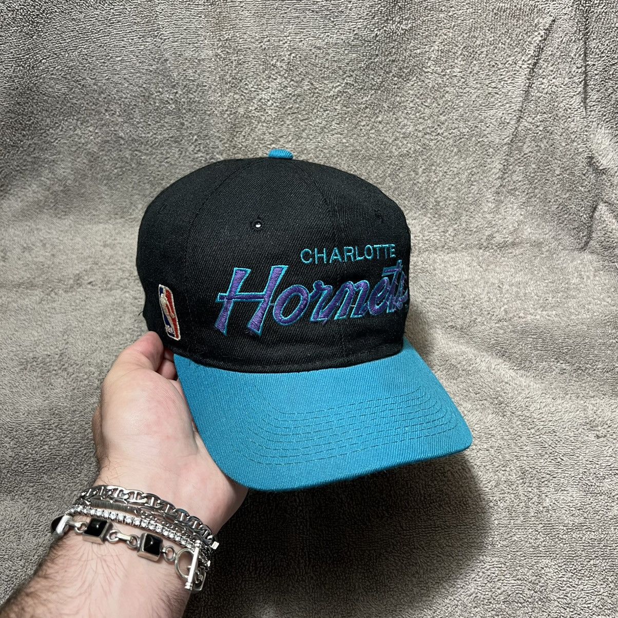 NBA Vintage 90s Charlotte Hornets Sports Specialties Hat Script Size ONE SIZE - 1 Thumbnail