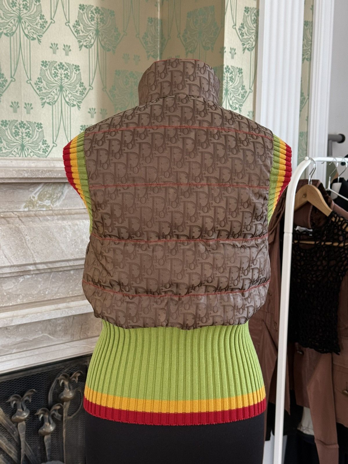 Dior Dior by Galliano Fall 2004 Rasta Diorissimo Logo Puffer Vest Size M / US 6-8 / IT 42-44 - 4 Thumbnail