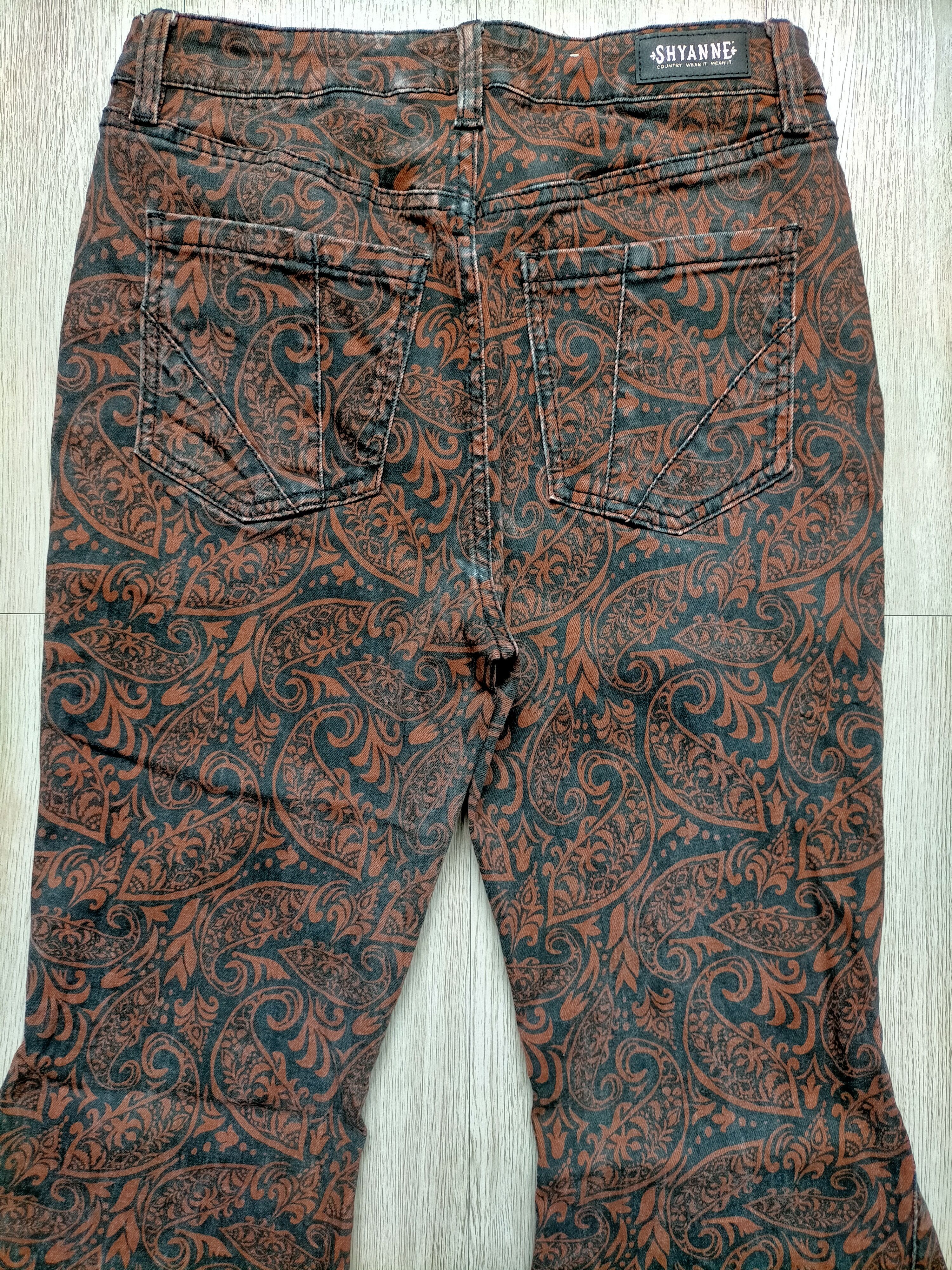 If Six Was Nine Flare Jeans Shyanne Paisley Boot cut denim Size US 28 / EU 44 - 10 Thumbnail