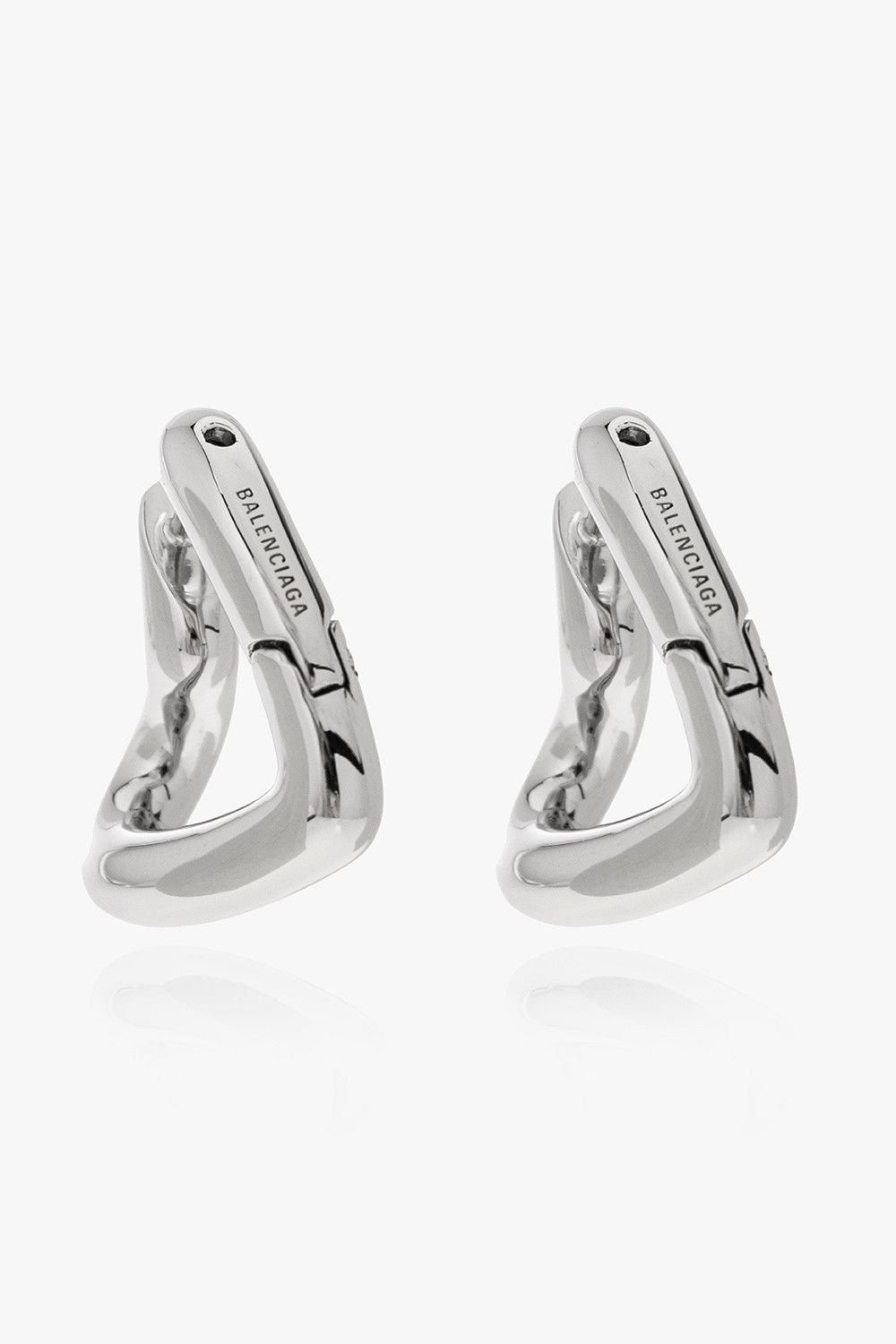 Balenciaga o1mt1gz0325 Size: OS / Loop Heart XS Earrings in Silver Size ONE SIZE - 1 Thumbnail