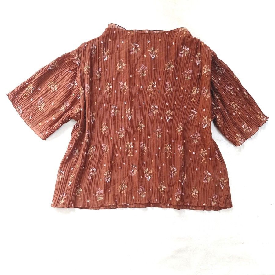Ne-Net × Pleats Please Issey Miyake Ne net issey miyake floral pleats blouse Size M / US 6-8 / IT 42-44 - 1 Thumbnail