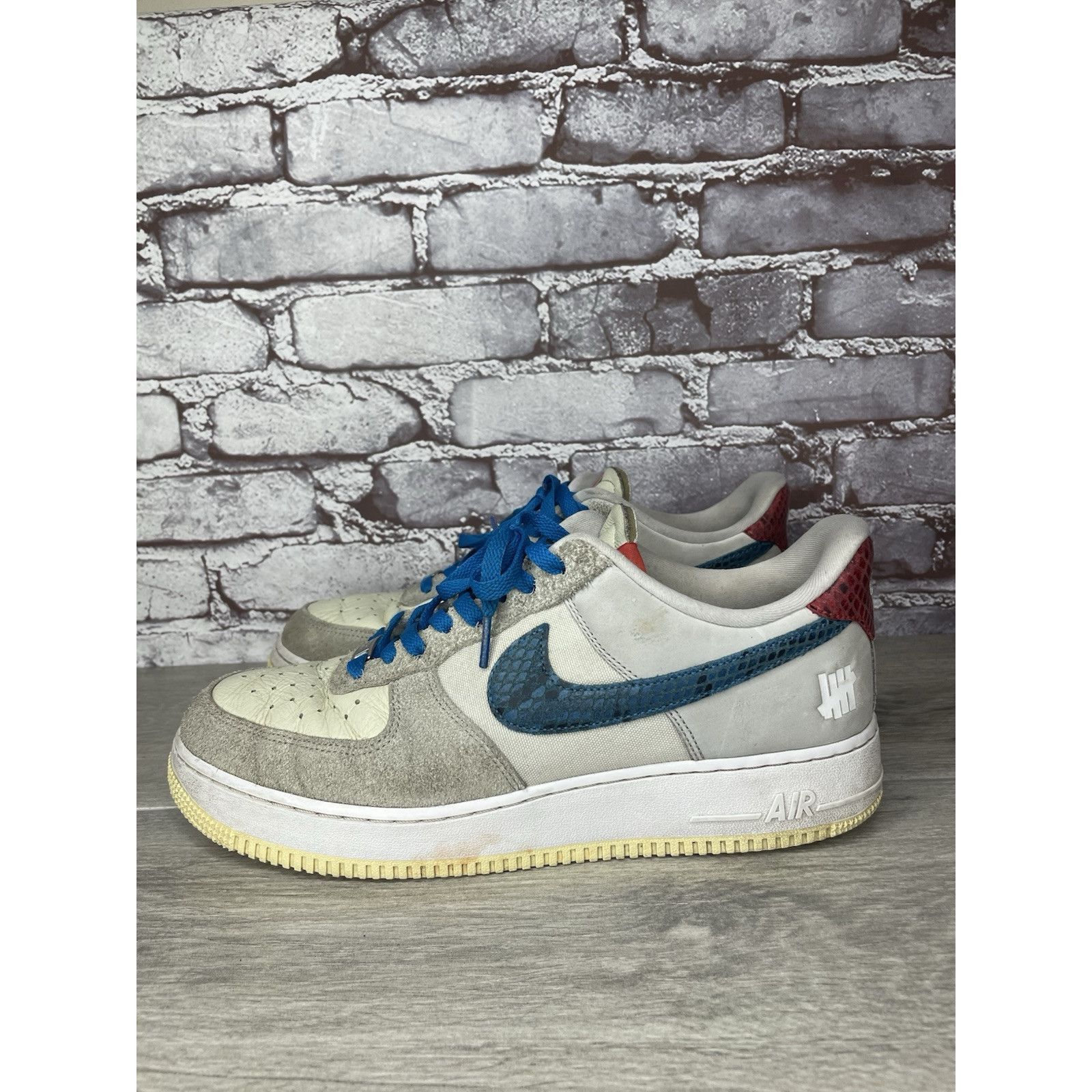 Nike Nike Undefeated x Air Force 1 Low 5 White Leather Grey Suede Size US 10.5 / EU 43-44 - 20 Thumbnail