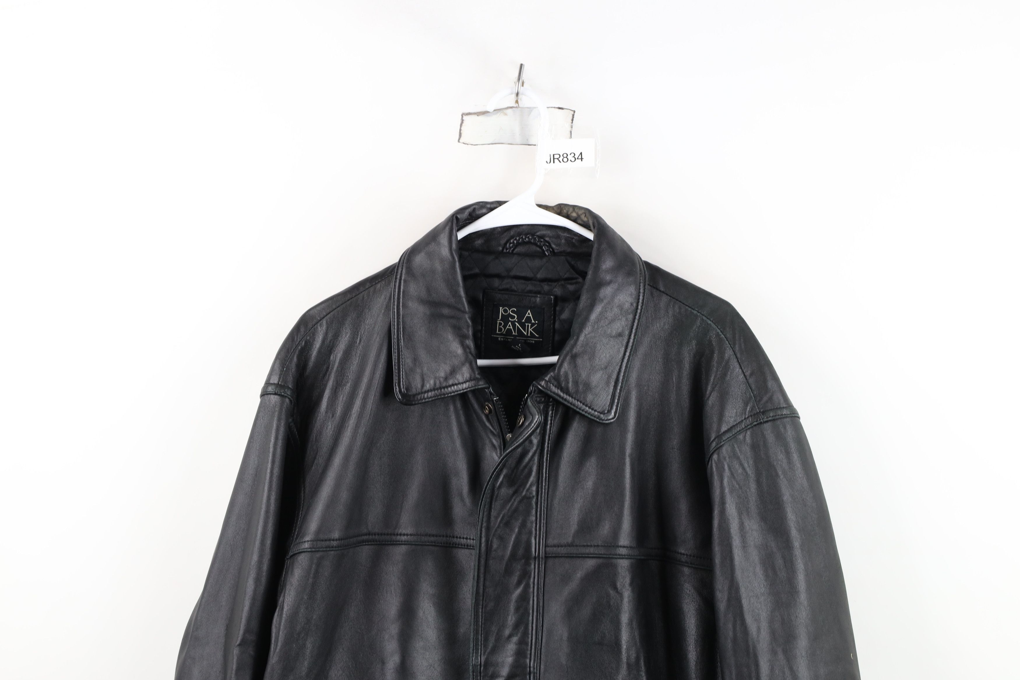 Jos. A. Bank Vintage Jos A Bank Quilted Leather Full Zip Jacket Black Size US L / EU 52-54 / 3 - 2 Thumbnail