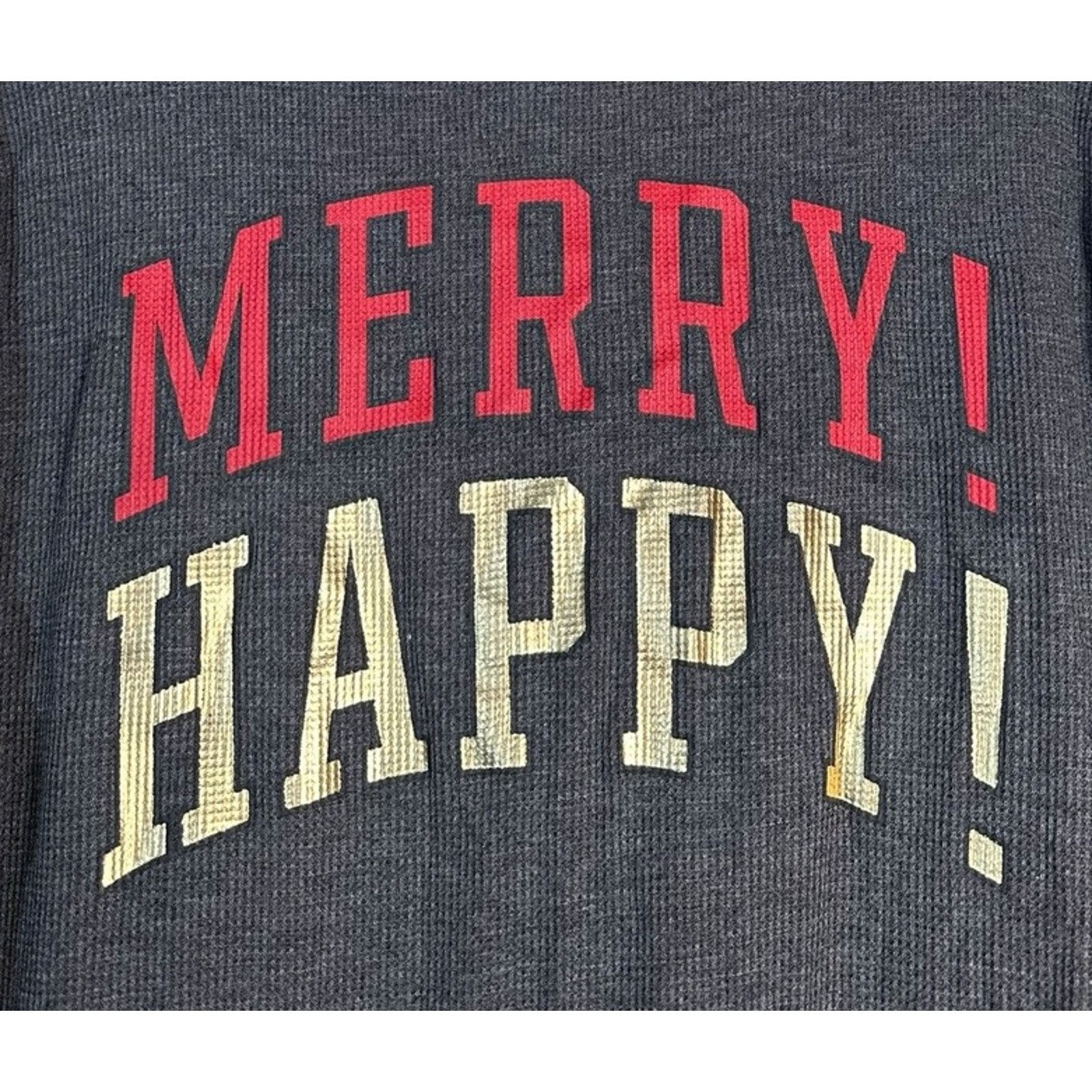 Pink Victorias Secret PINK Thermal Holiday Merry Happy Pajama L Size ONE SIZE - 10 Thumbnail