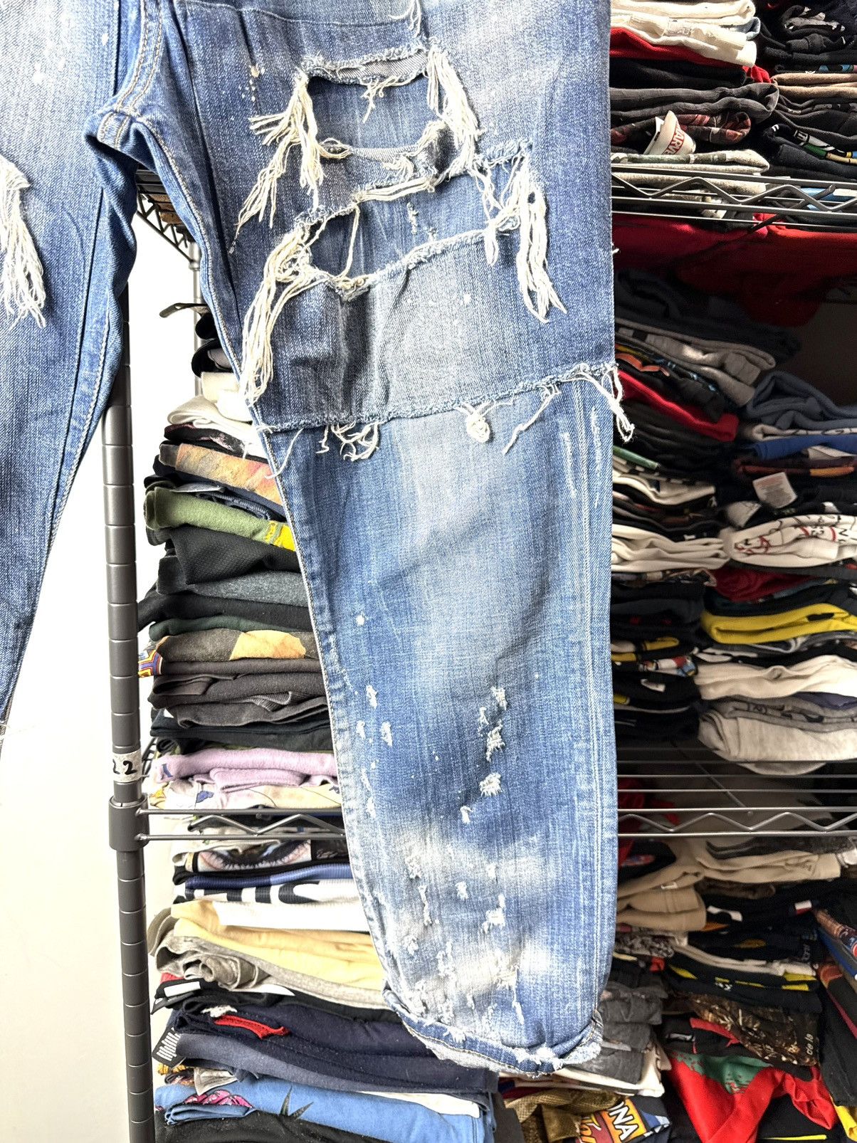 Dsquared2 Crazy Distressed Dsquared2 Vintage Denim Pants Patchwork Size US 36 / EU 52 - 5 Thumbnail