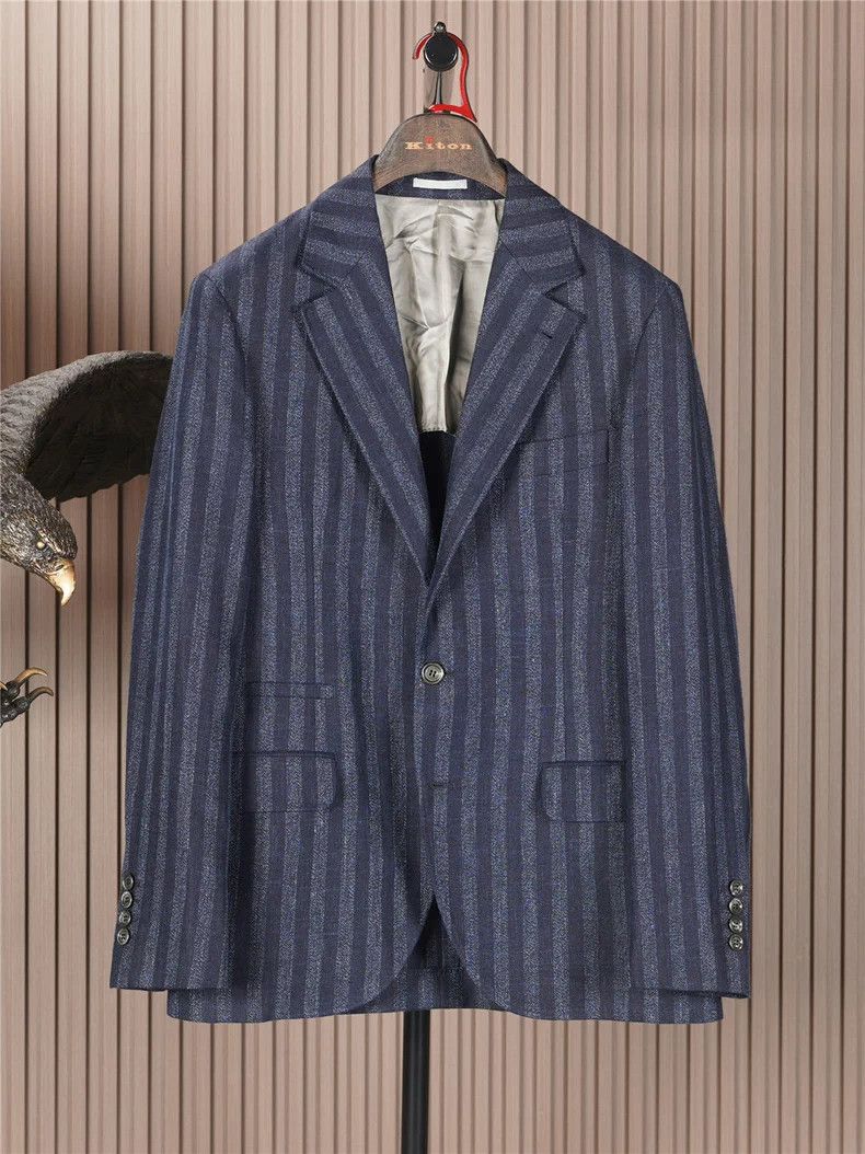 Brunello Cucinelli Brunello Cucinelli Alpaca Linen Blazer - dmc Size US XL / EU 56 / 4 - 1 Thumbnail