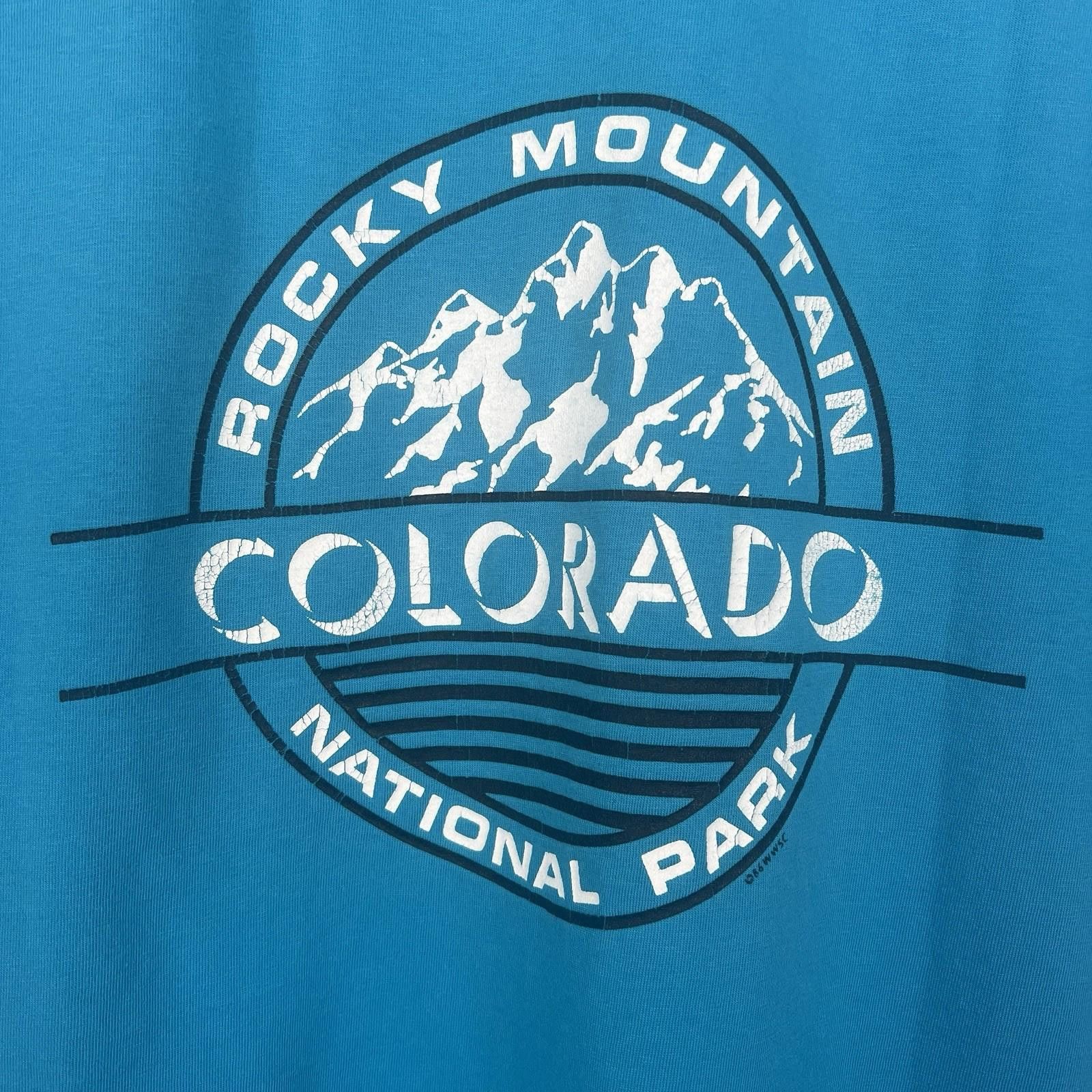 Other Vintage 90s Rocky Mountain National Park Blue T Shirt Large Size US L / EU 52-54 / 3 - 4 Thumbnail