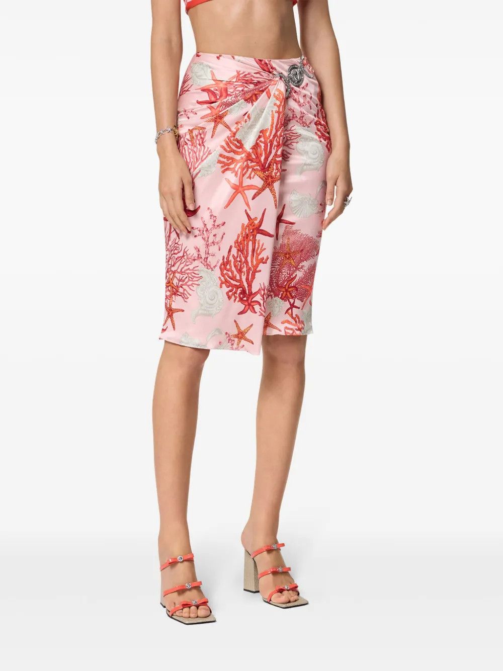 Versace o1y0226 Midi Skirt in Multicolor Size 27" / US 4 / IT 40 - 2 Thumbnail