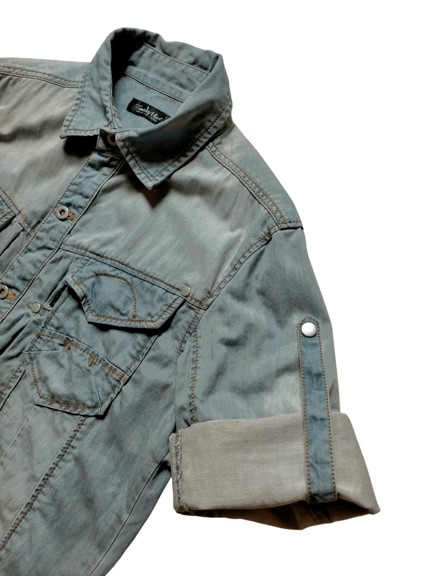 Tornado Mart Tornado Mart 3quarter Sleeve Soft Denim Jacket Size US L / EU 52-54 / 3 - 9 Thumbnail
